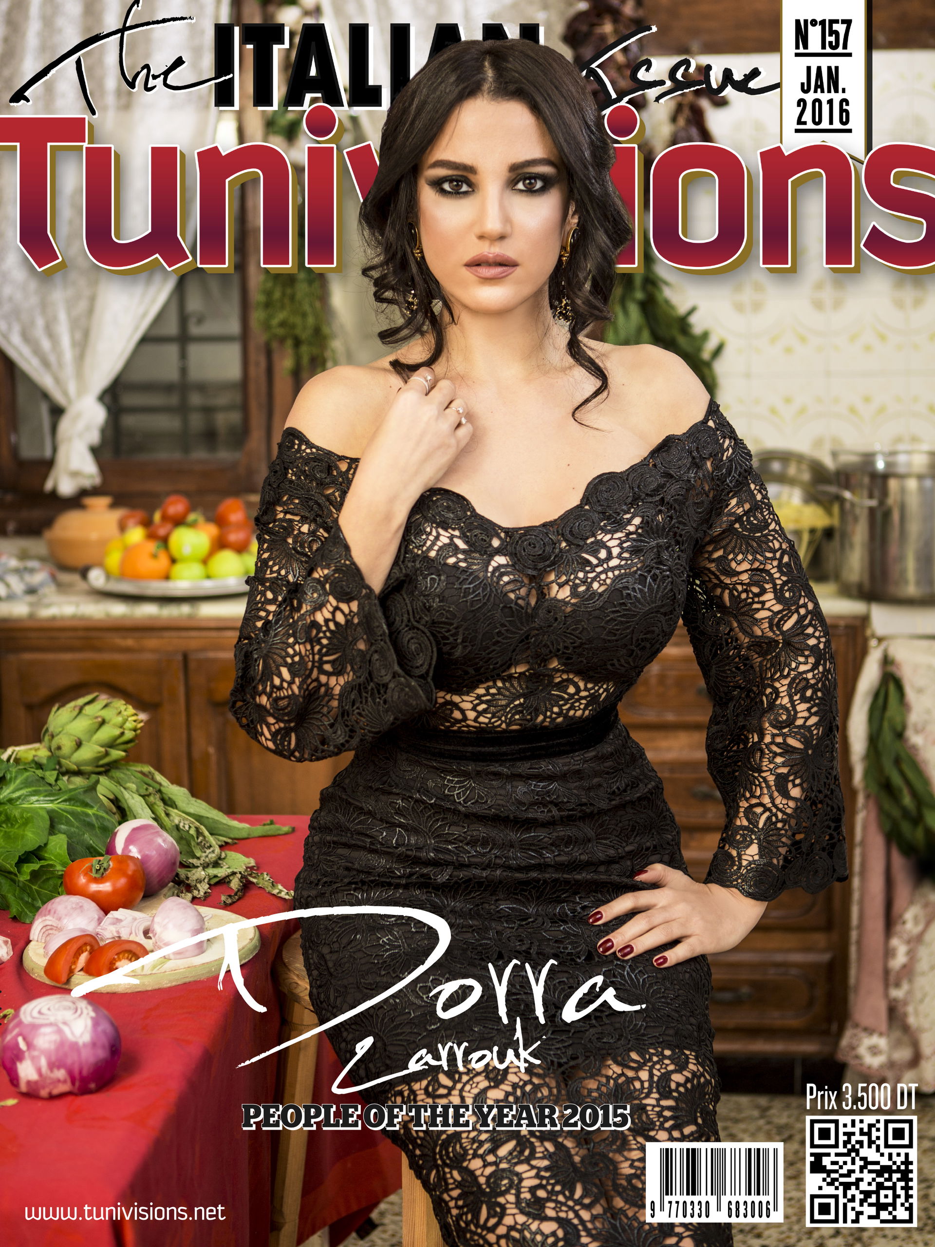 Couverture du numéro 157 du magazine tunisien Tunivisions.