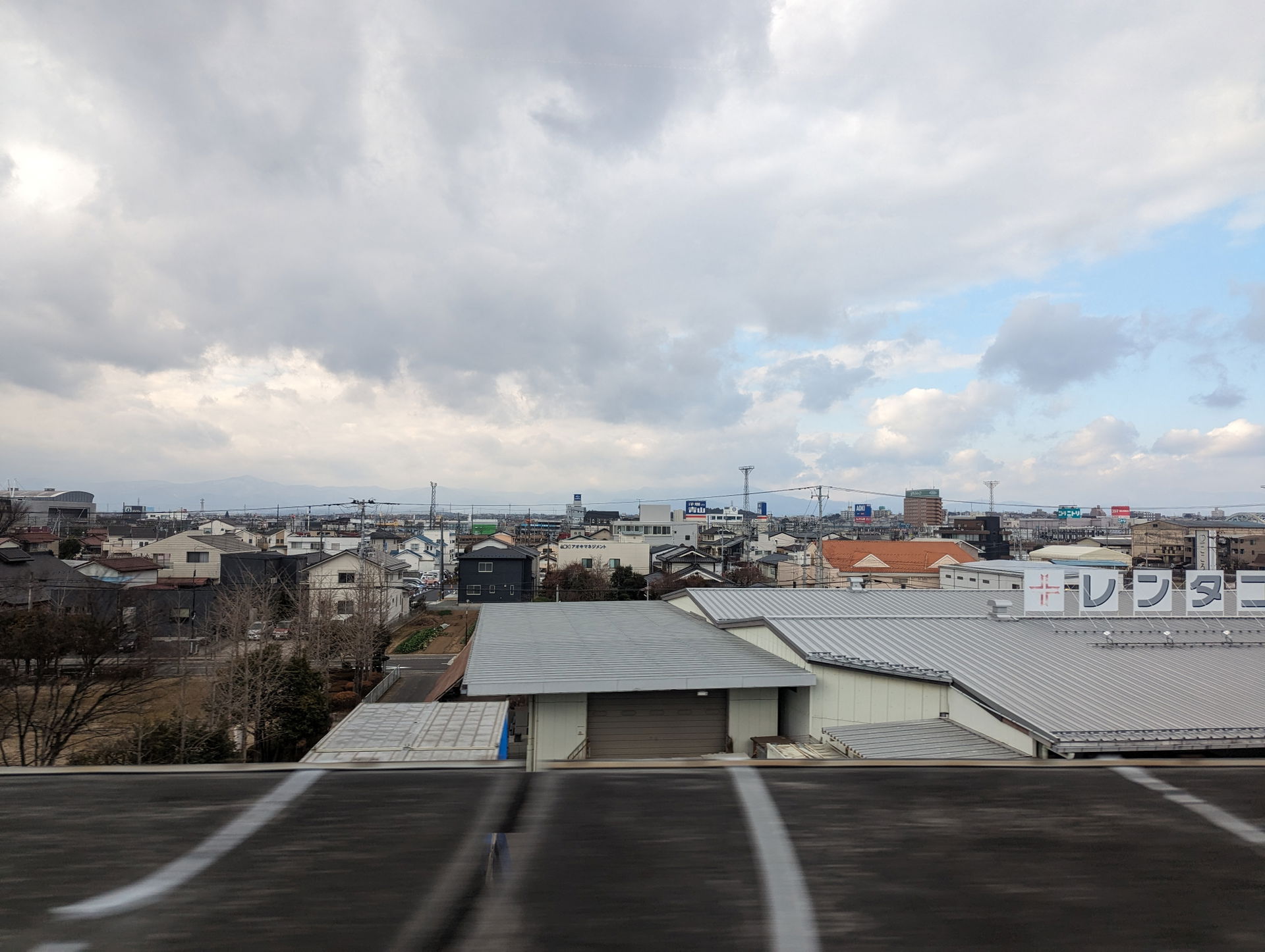 Koriyama seen from Yamagata Shinkansen