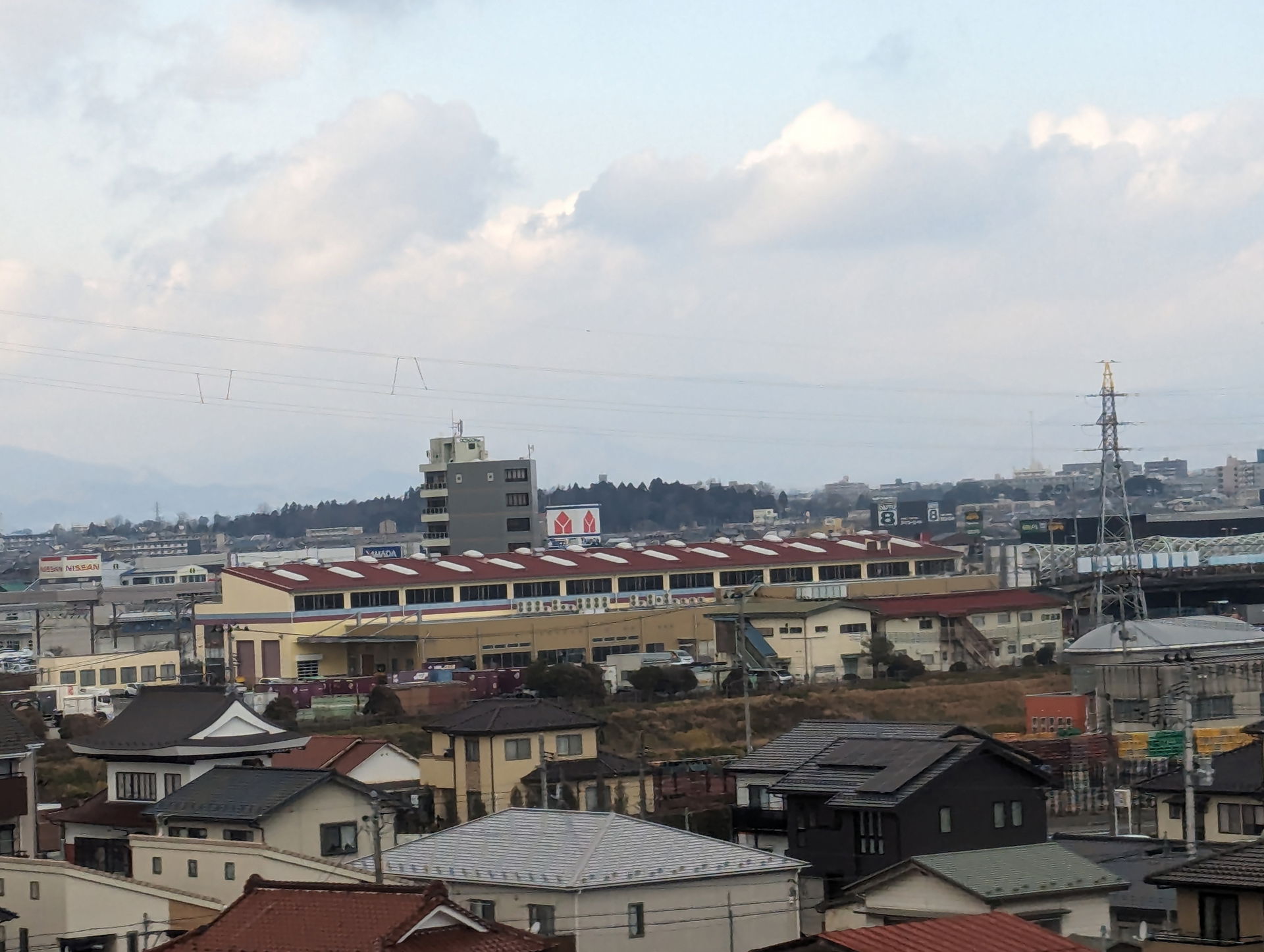 Koriyama seen from Yamagata Shinkansen