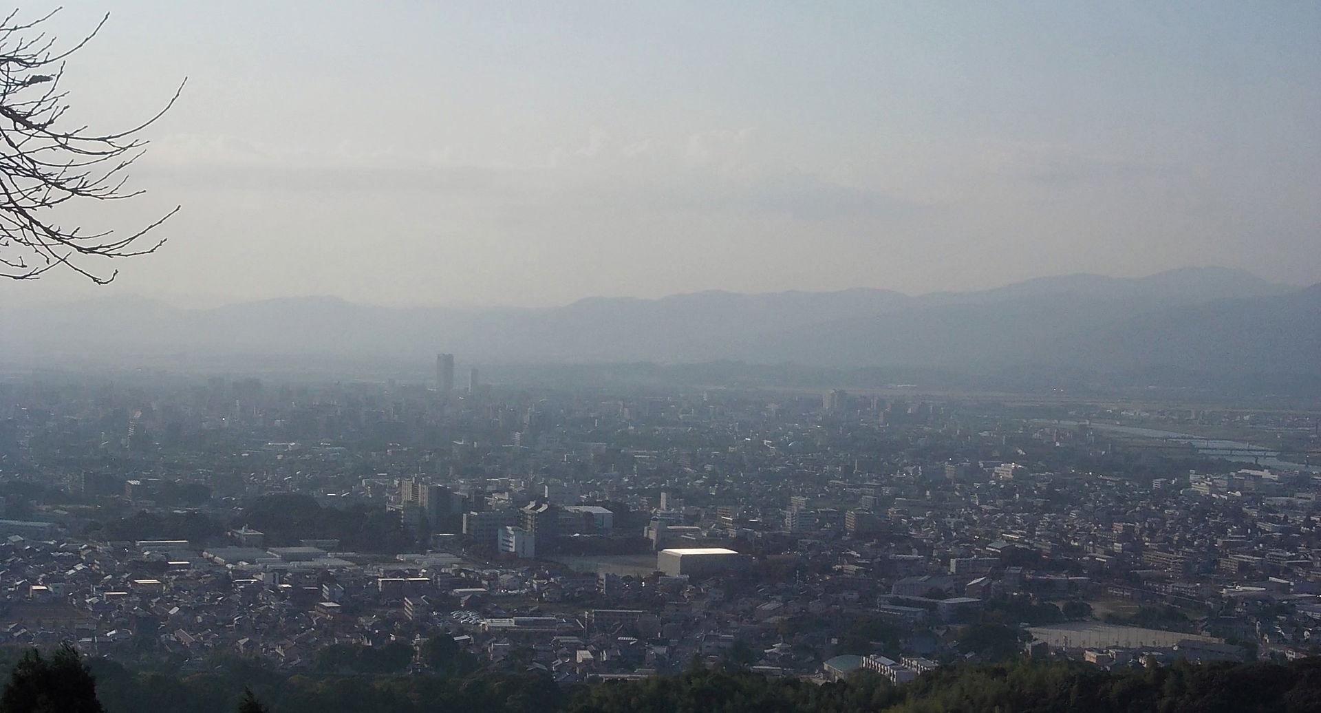 A view of the entire Central Kurume from Kora-taisha.