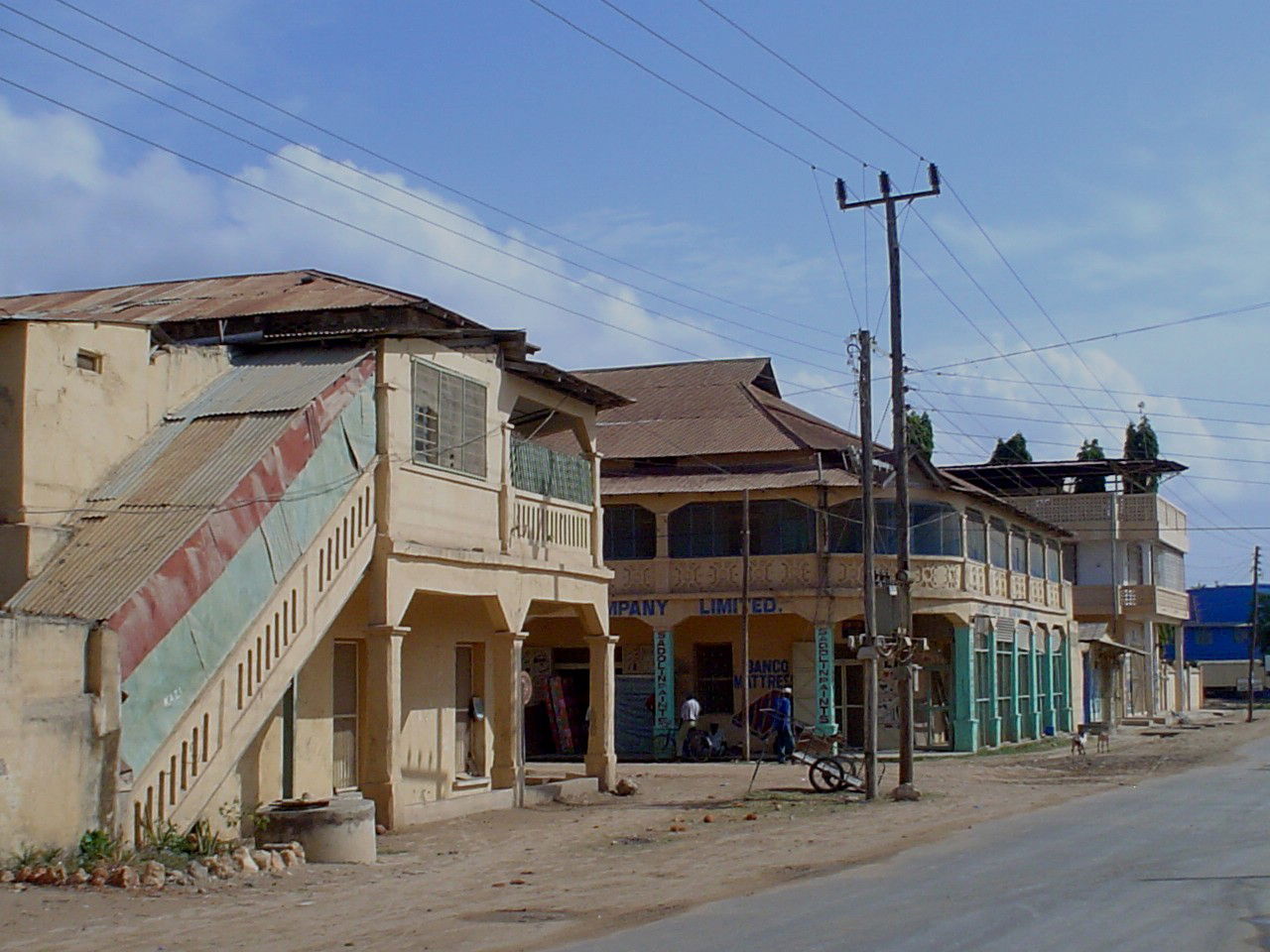 Scene on Ghana Street, Lindi's main street, Tanzania
