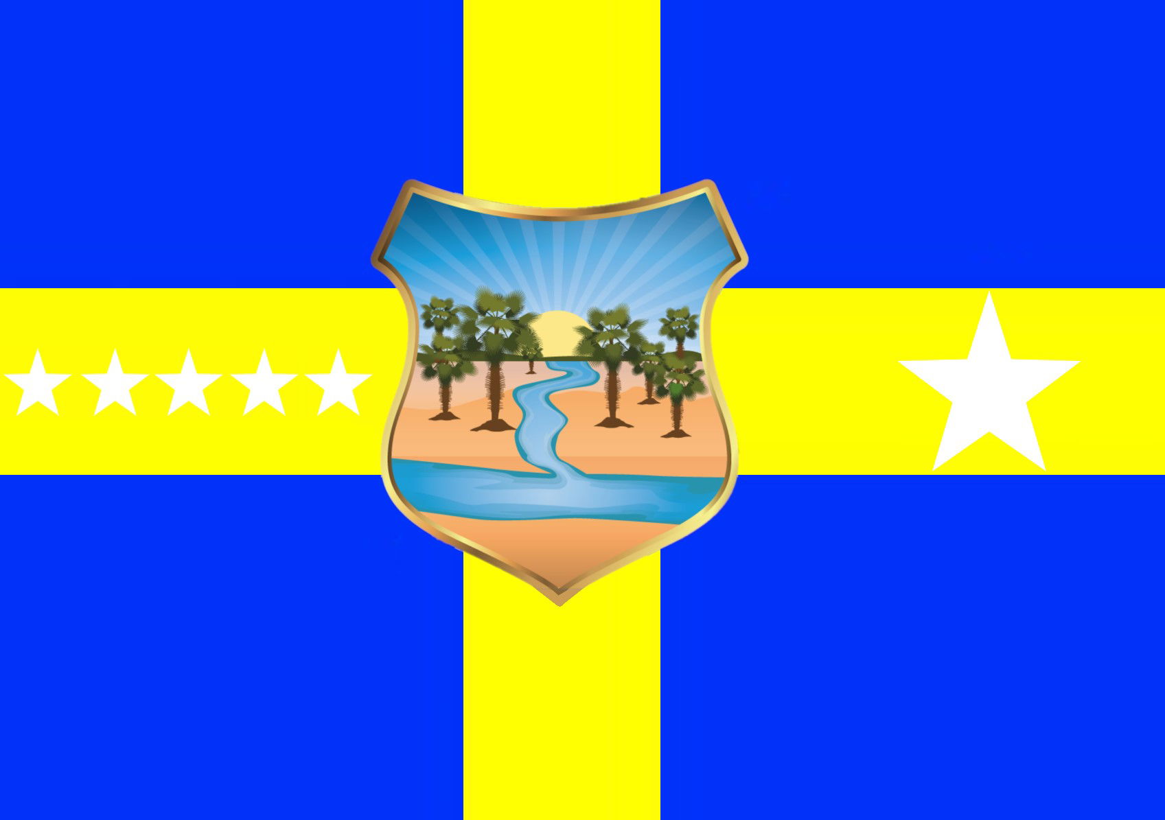 Flag of Russas (Ceará) - Copyrighted by the brazilian law of In…