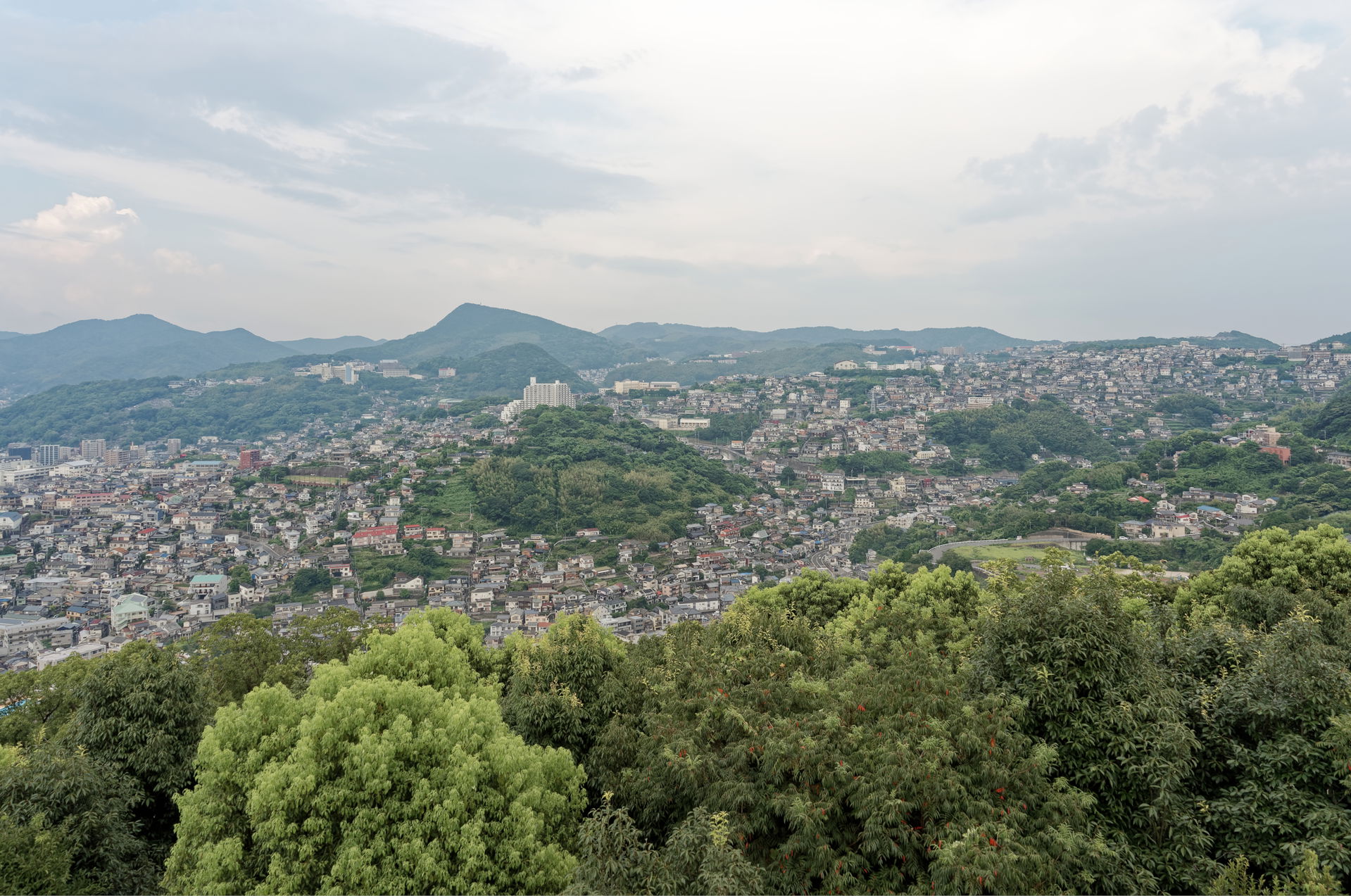View of Nagasaki from Mt. Nabekammuri Observatory