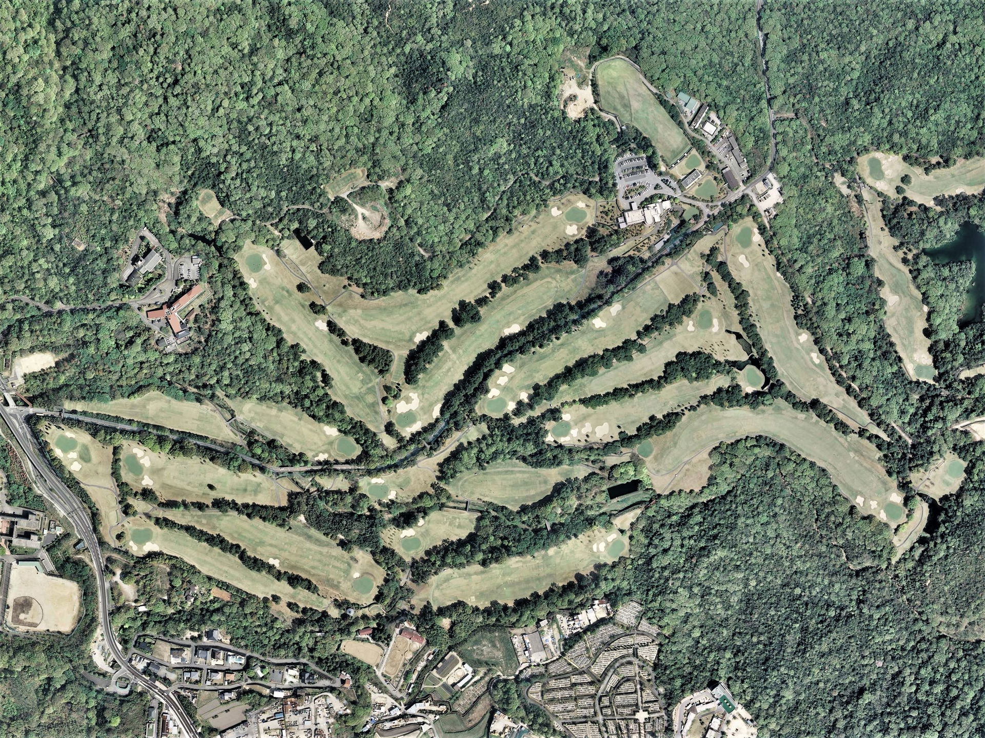 Nishinomiya Country Club, Nishinomiya Hyogo Aerial photograph.2…