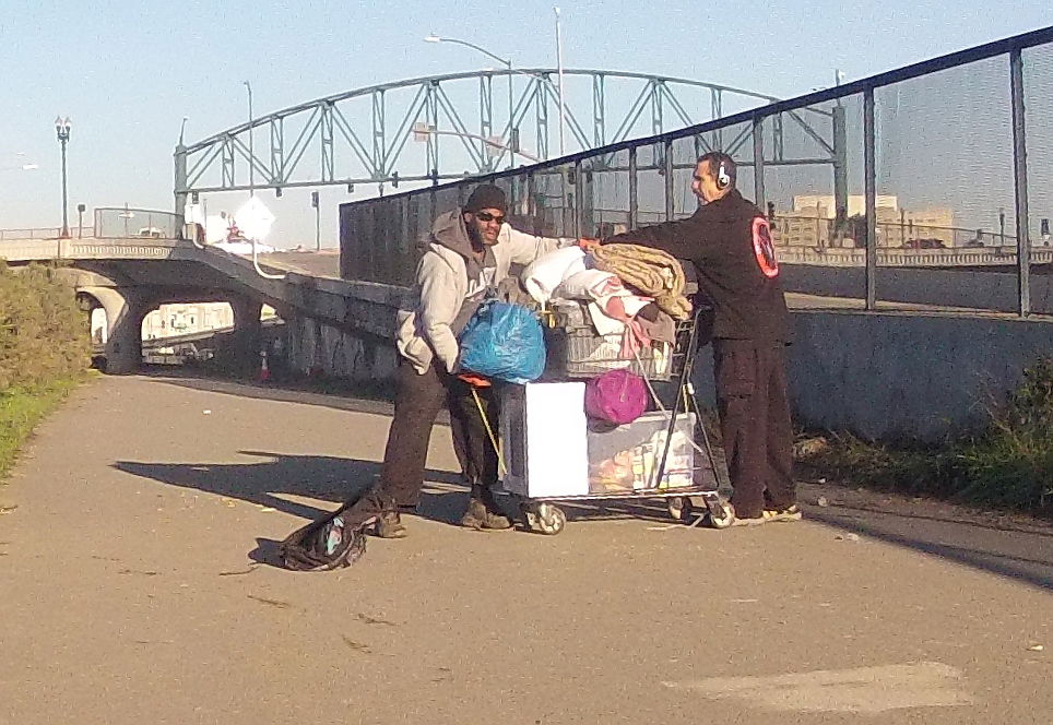 Homeless camps along the Guadalupe River and underneath Highway…