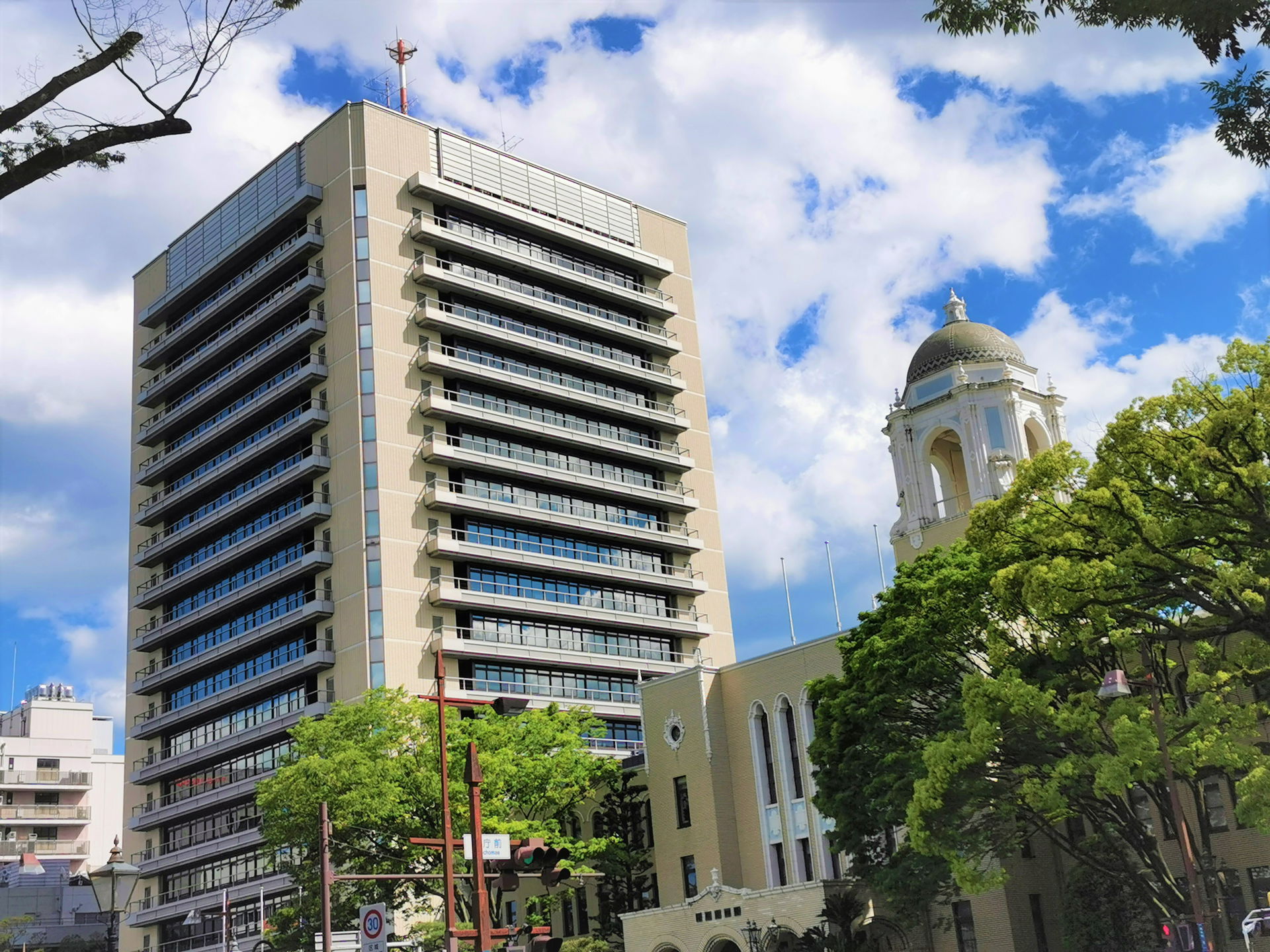 静岡市葵区追手町静岡市役所(御幸通りより)