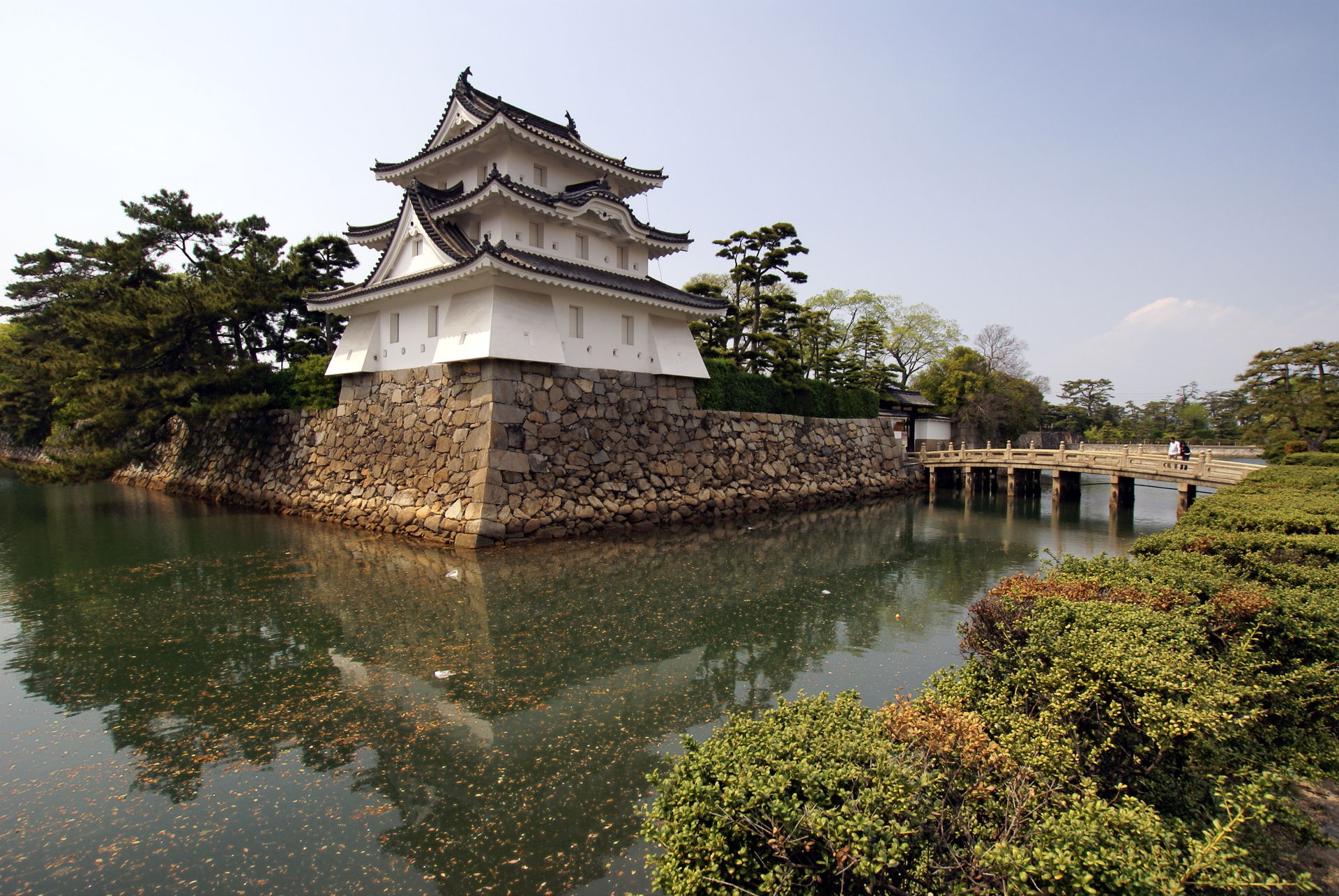 Takamatsu Castle (Tamamo park) in Takamatsu, Kagawa prefecture,…