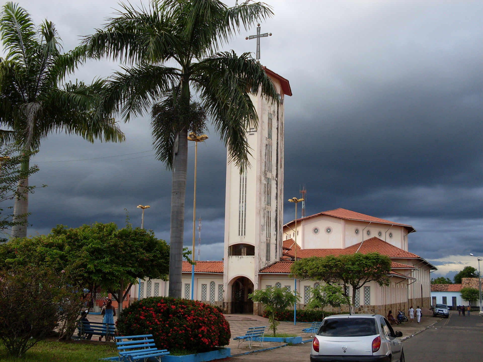 View of the Our Lady of Piety Cathedral, in Coroatá, Maranhão, …