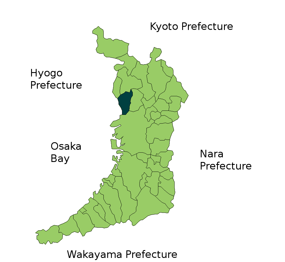 Map of en:Toyonaka, Osaka, Japan. Modification of Image:OsakaMa…
