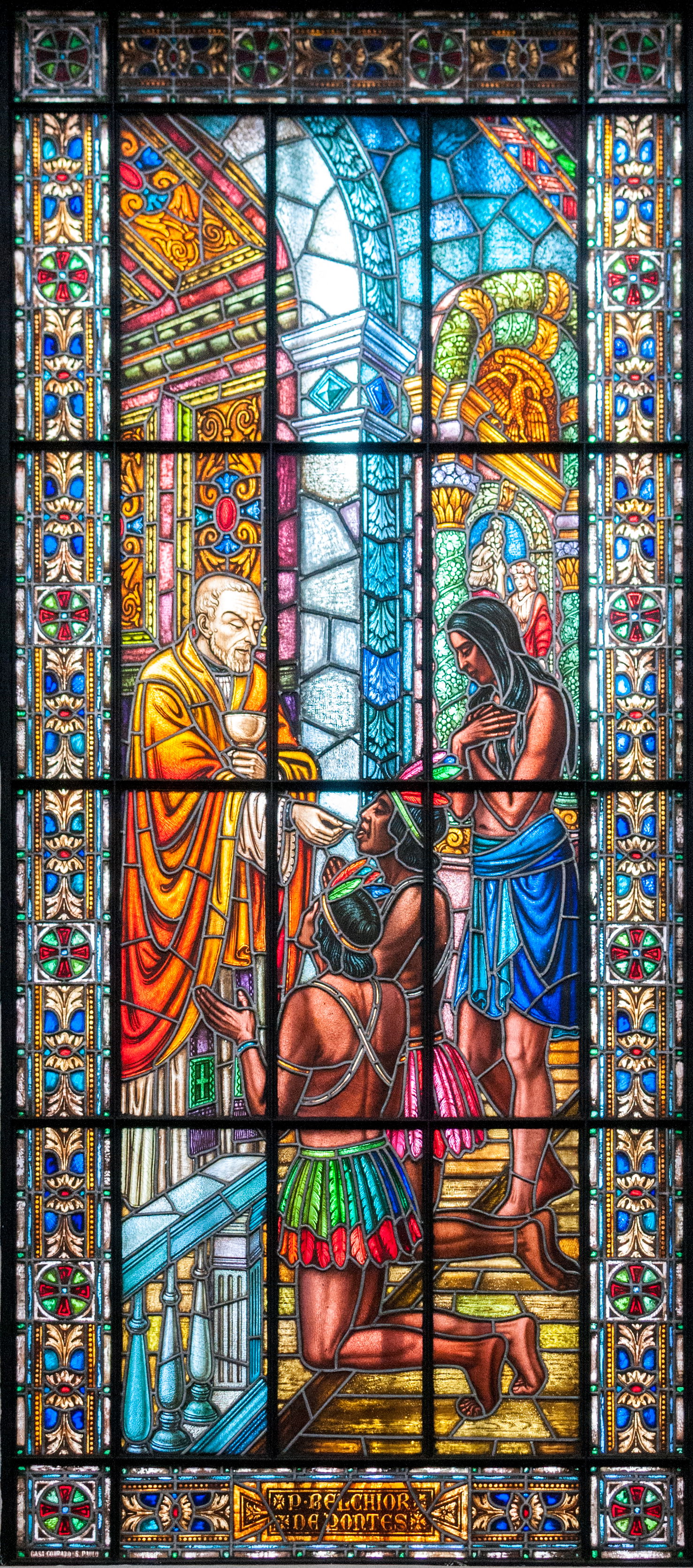 Belchior de Pontes - Stained glass in Church of Paróquia São L…