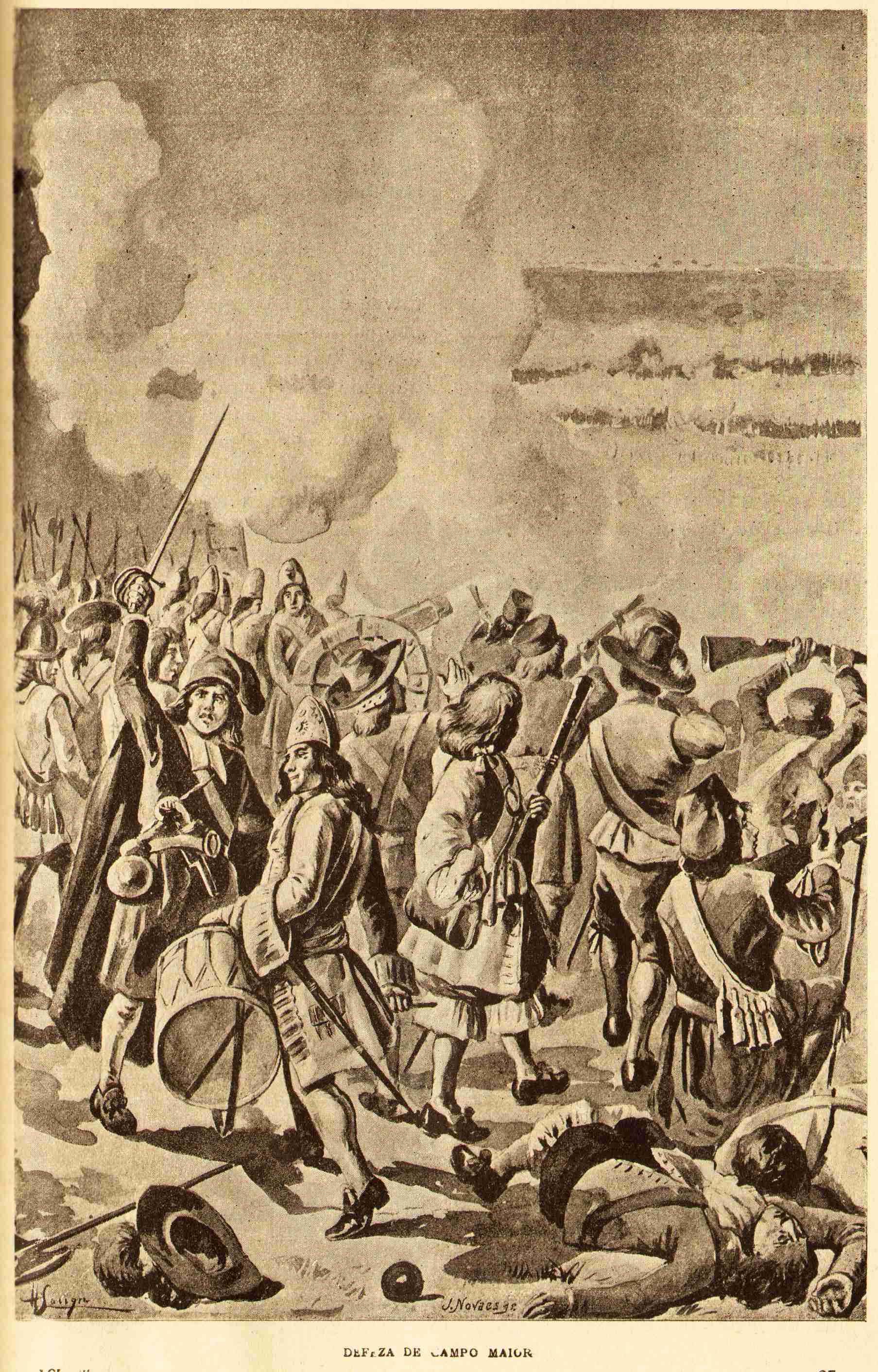 Ilustração do Cerco de Campo Maior de 1712 no sexto volume do l…