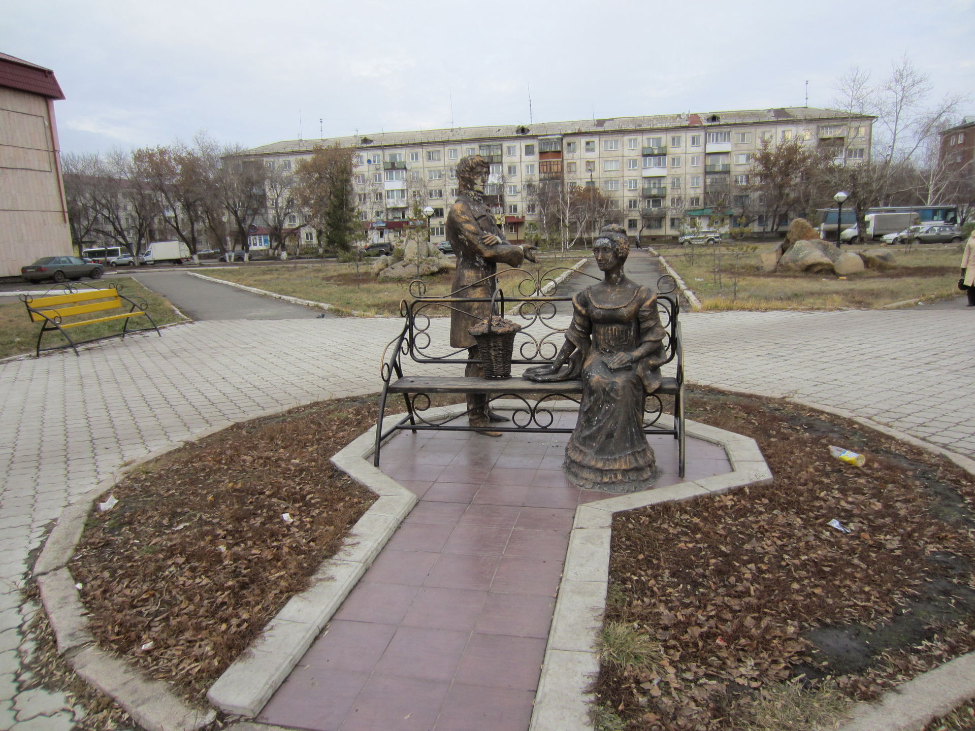 An iron sculpture in Petropavl, Kazakhstan.