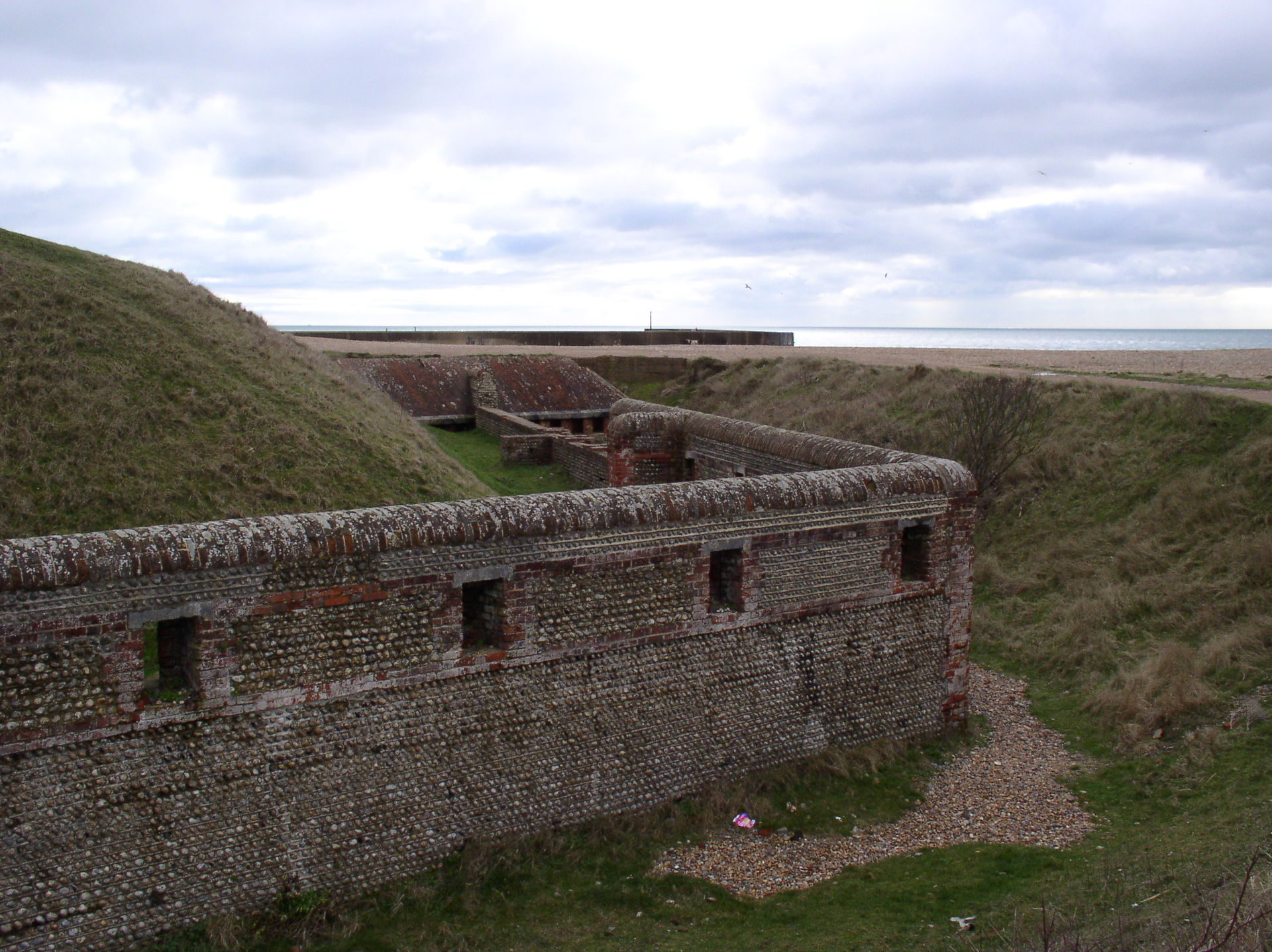 The carnot wall at Shoreham Fort.