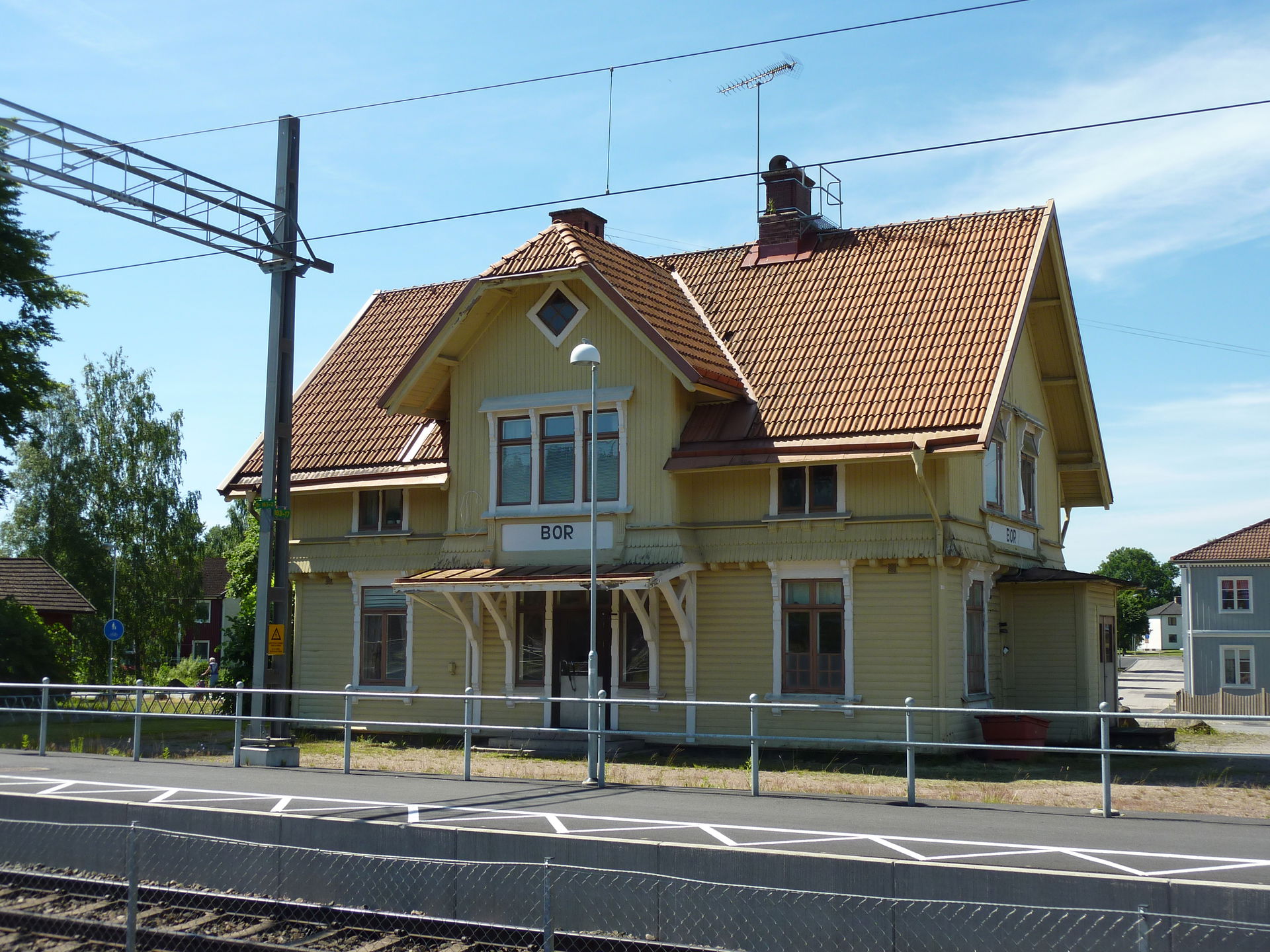 Railway station Bor in Sweden