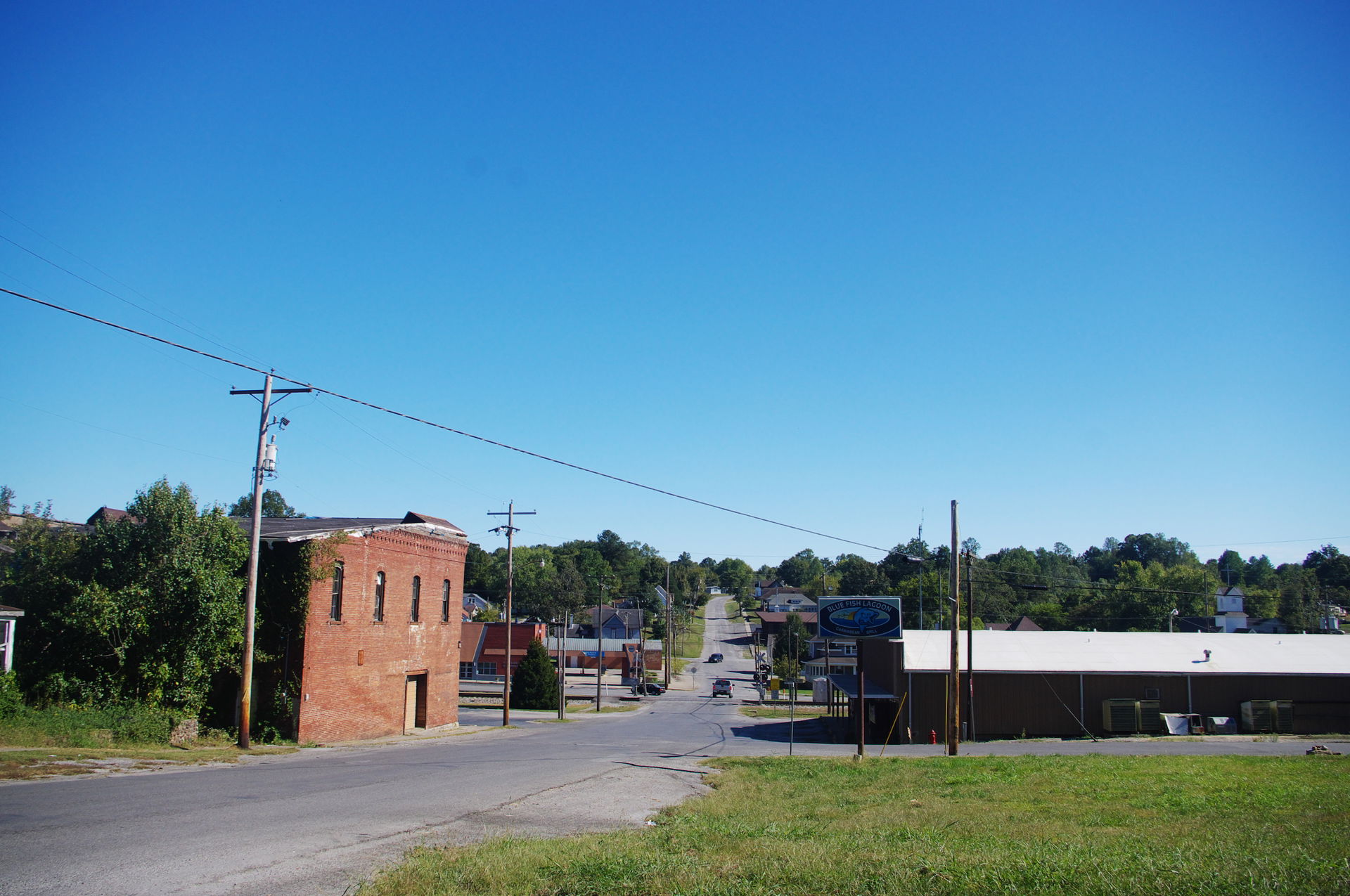 View along West Cross Street in Dongola, Illinois, United State…