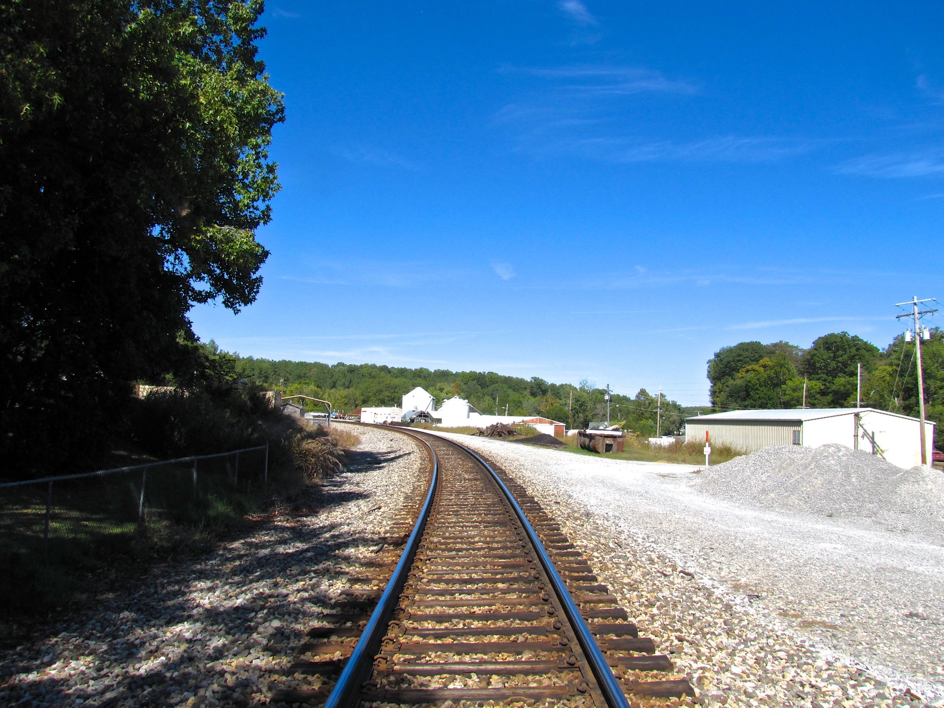 Railroad tracks in Dongola, Illinois, United States.