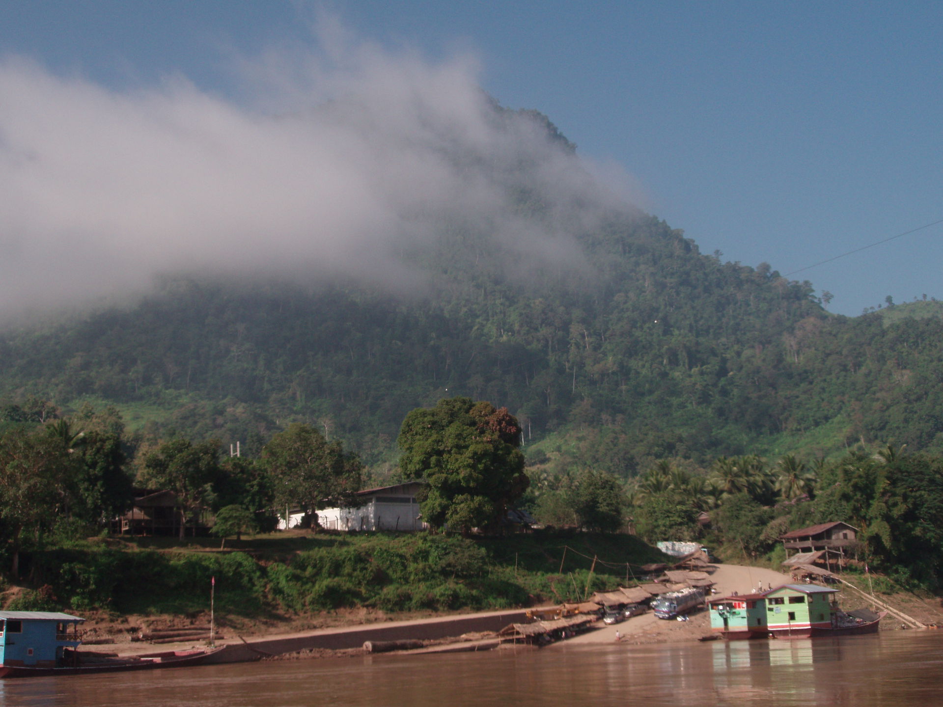 A ferry berth  on the Xaignabouri side of the Mekong River. Nor…