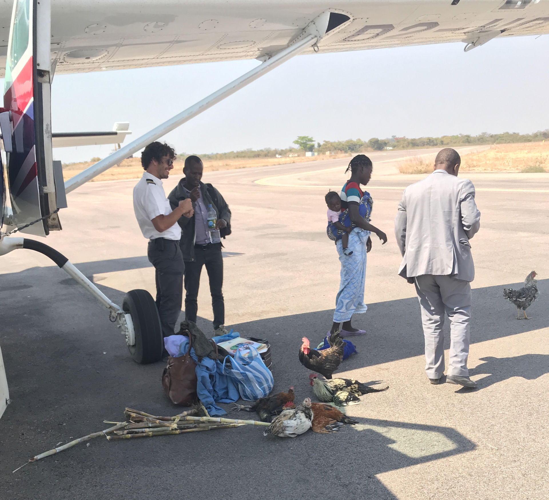 Dropping off one of our passengers in Menongue. She traveled t…