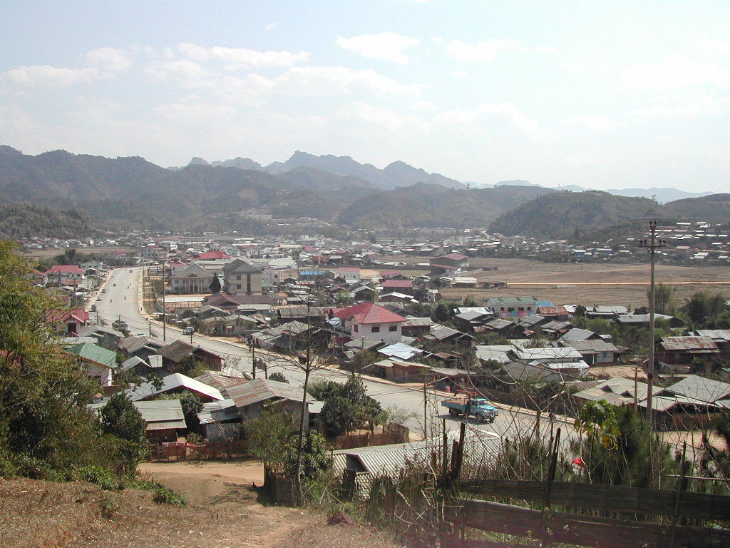 View over Sam Neua from a hilltop