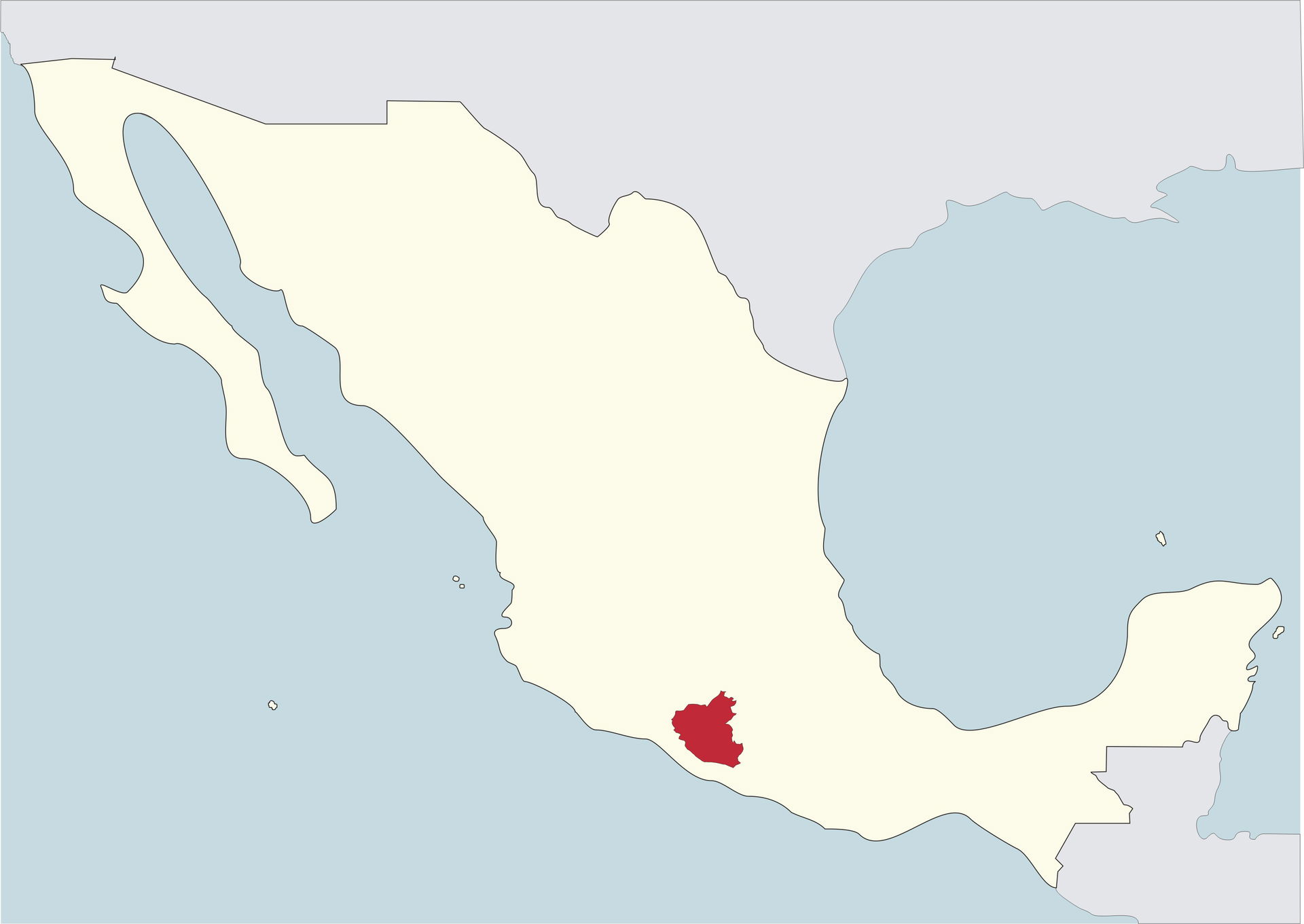 Map of the Roman Catholic Diocese of Ciudad Altamariano in Mexi…