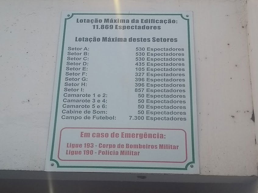 capacidade total do estádio Cassolão