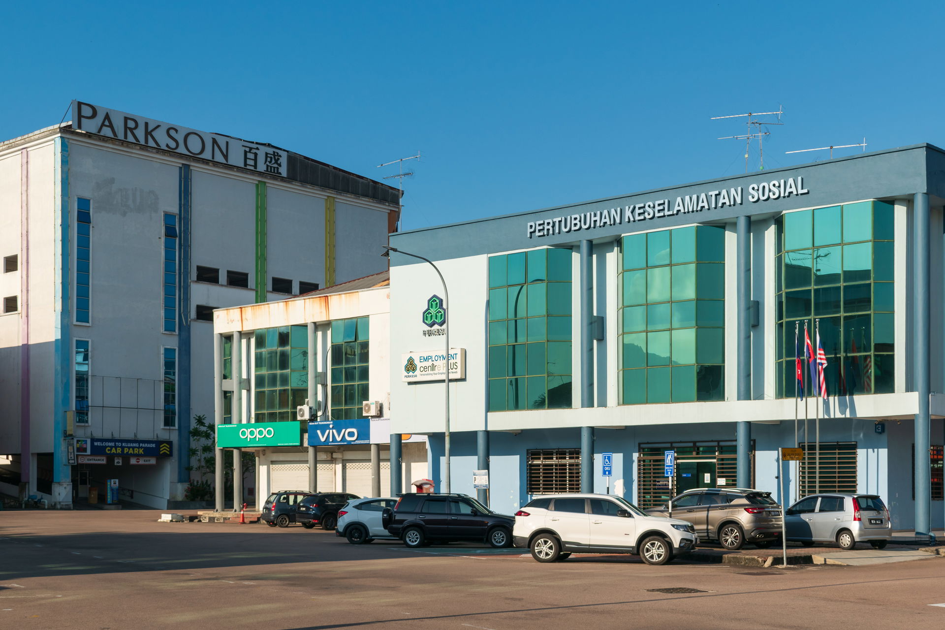 Social Security Organisation building with Kluang Parade mall i…