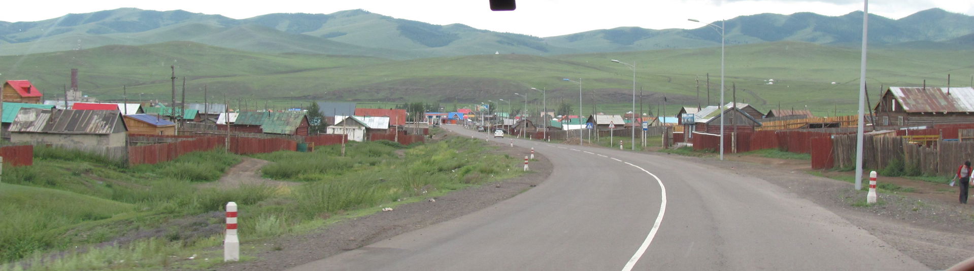 Main street, Bulgan Town, Bulgan Aimag, Mongolia.