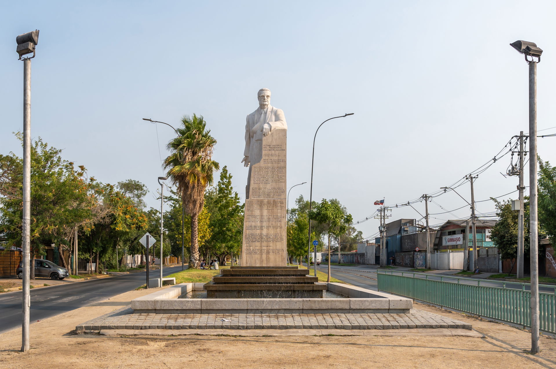 Monument to the last speech of Salvador Allende.