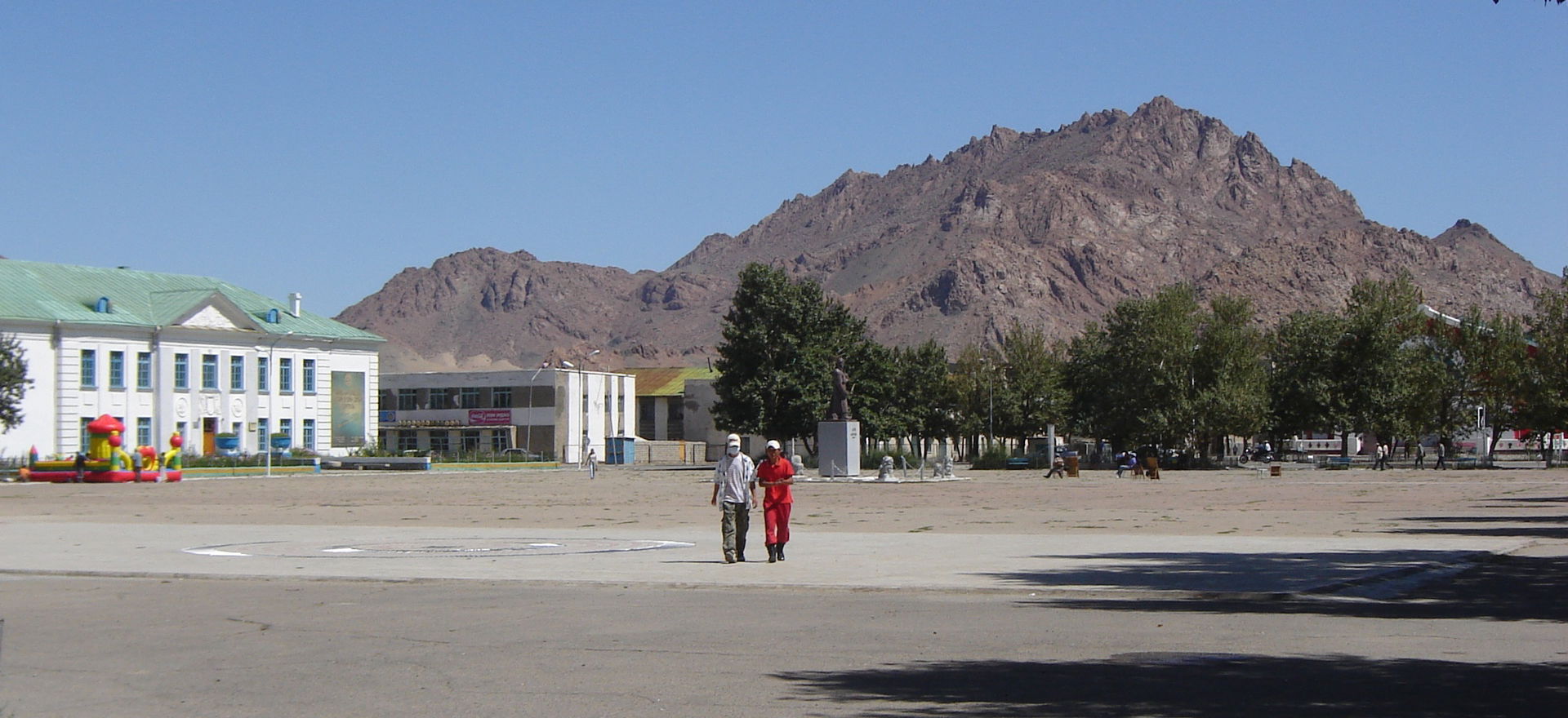 Main Square in Khovd, capital of Khovd Aimag