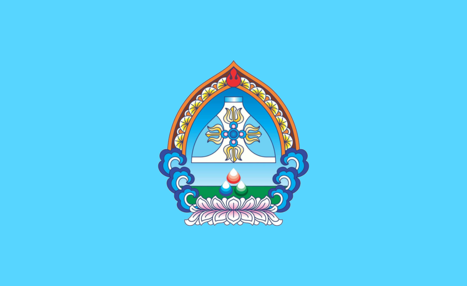 Flag of Öndörkhaan or Chinggis City as it's now renamed