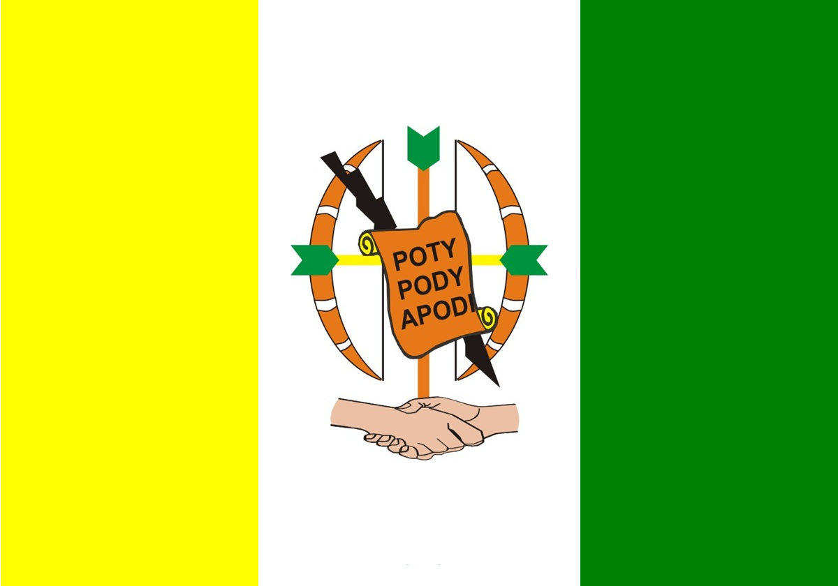 Bandeira de Apodi, estado do Rio Grande do Norte, Brasil.