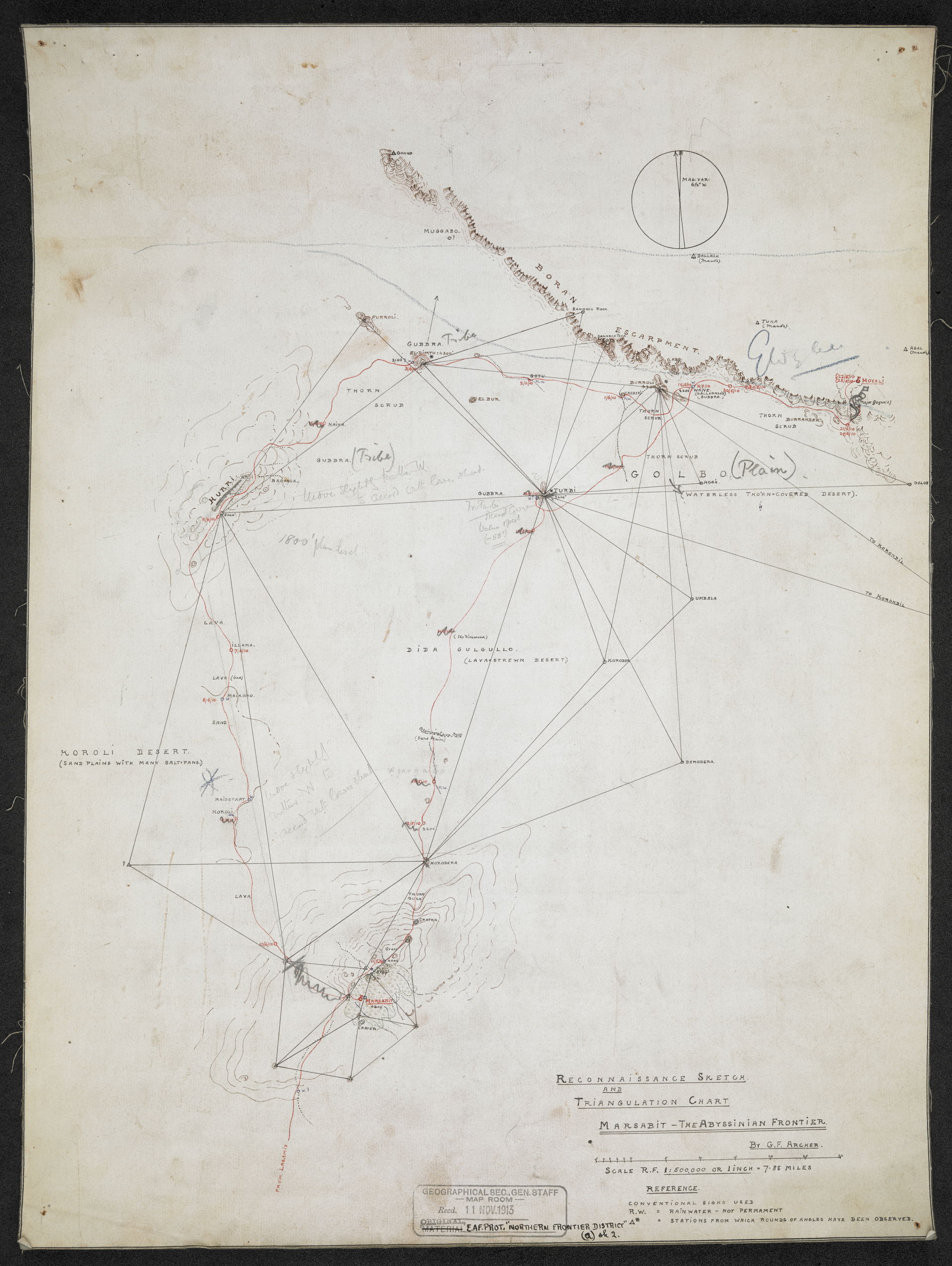 Indicates hydrology, settlements and relief with form lines and…