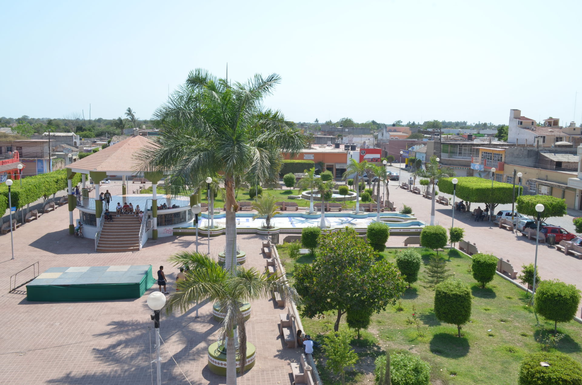 Main square of Tecuala, Nayarit, México