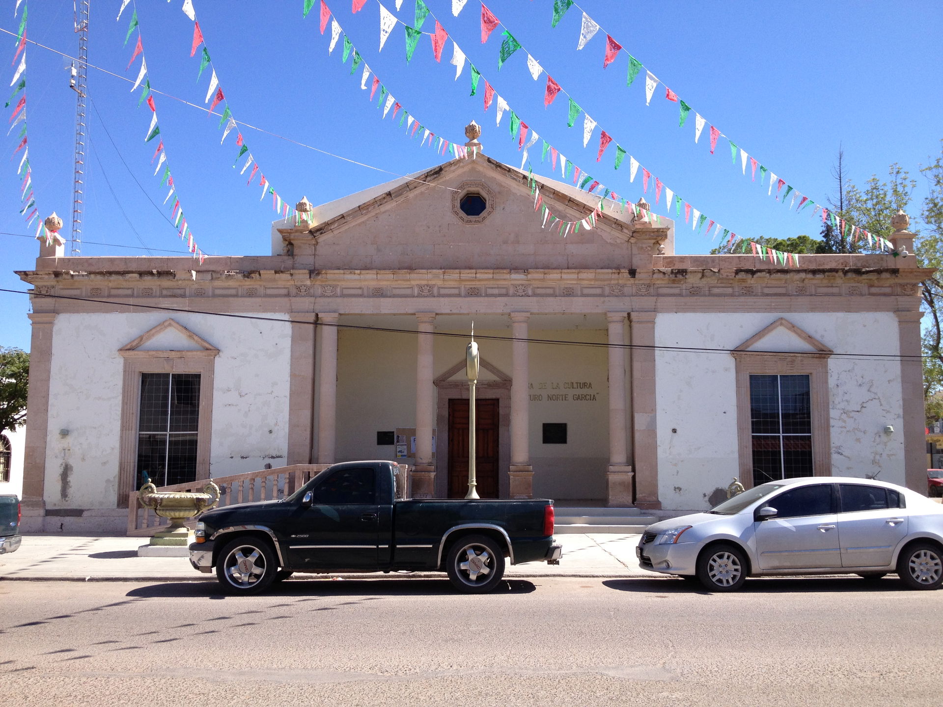 Casa de la Cultura de la ciuda de Aldama, Chihuahua, antigua Es…