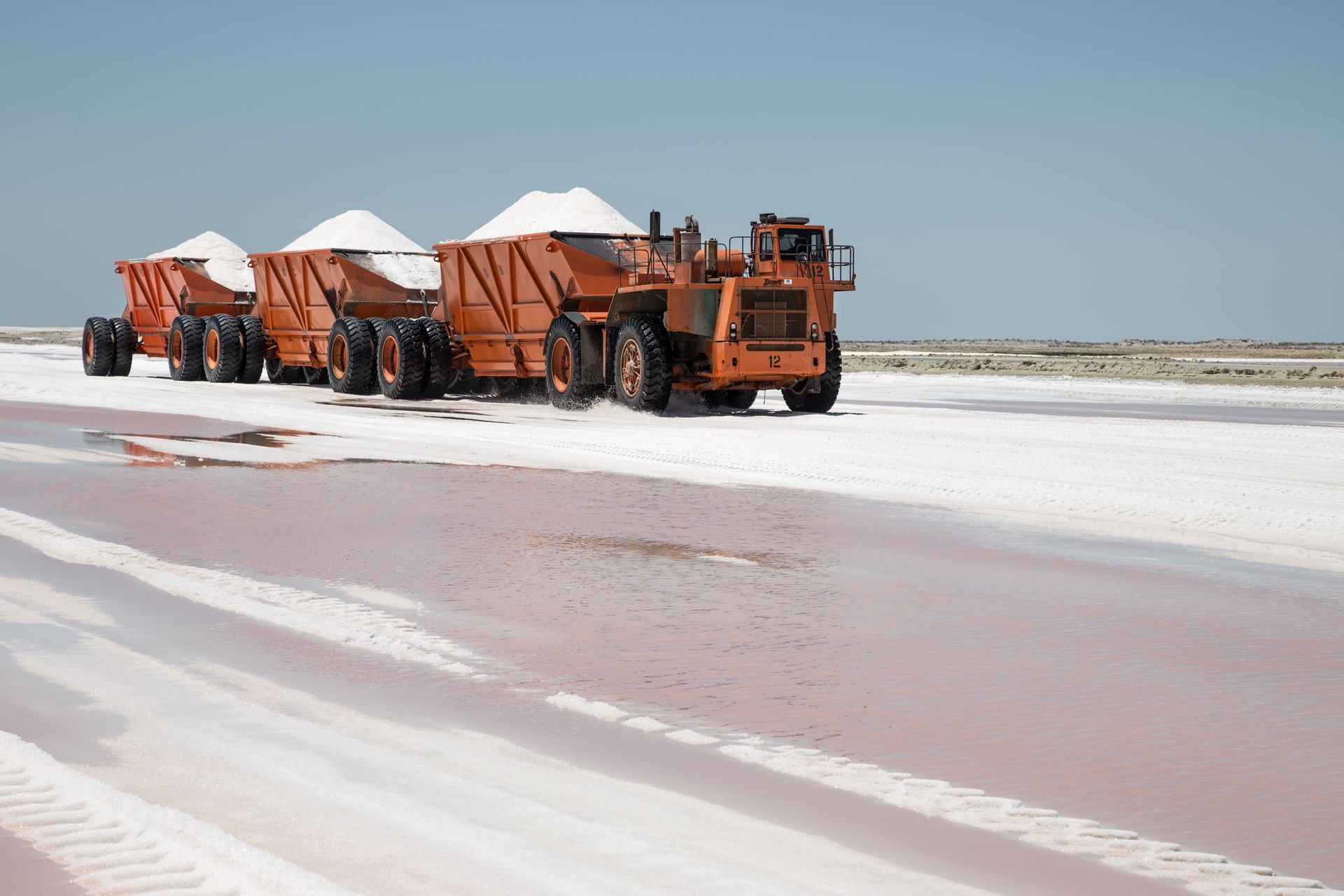 Salt production in Guerrero Negro, Baja California Sur, Mexico.