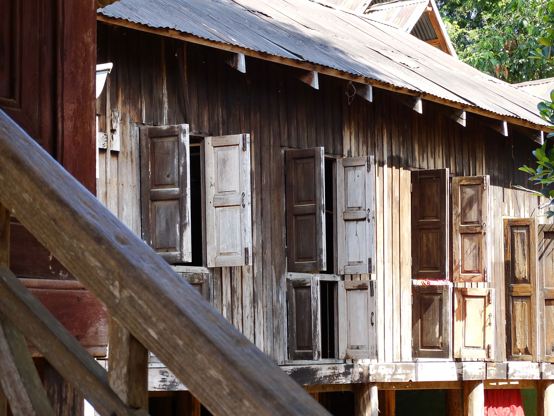 Facade of Maha Nanda Kantha - Teak Monastery - Outside Hsipaw -…