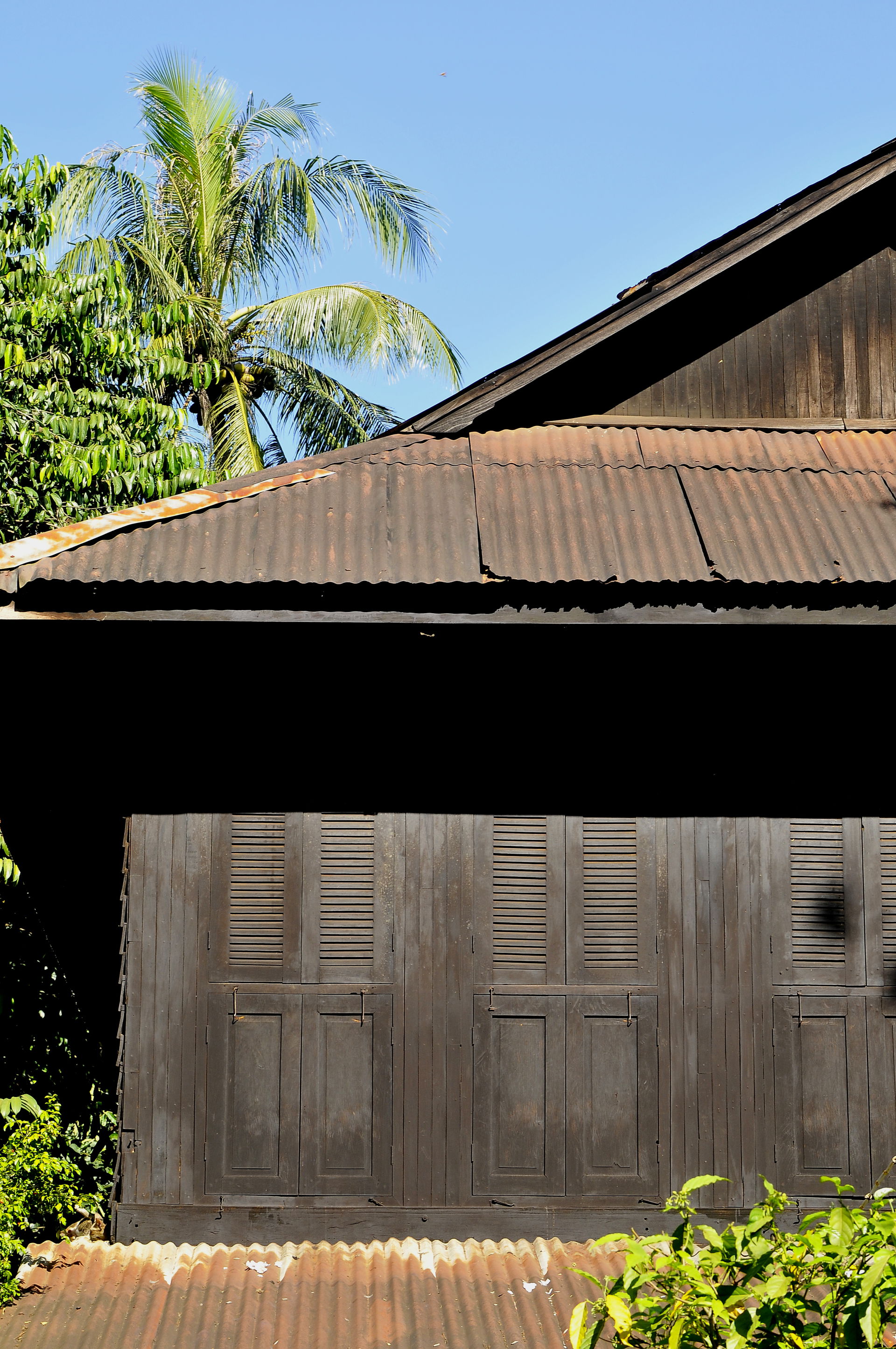 Wooden house. Kyaiikto, Thatom, Mon State, Burma [Myanmar]