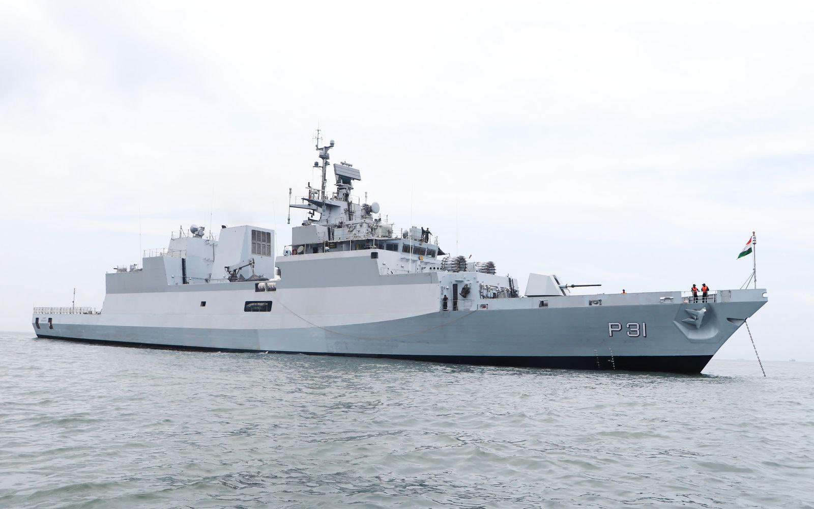 INS Kavaratti (P31), asw corvettet at sea