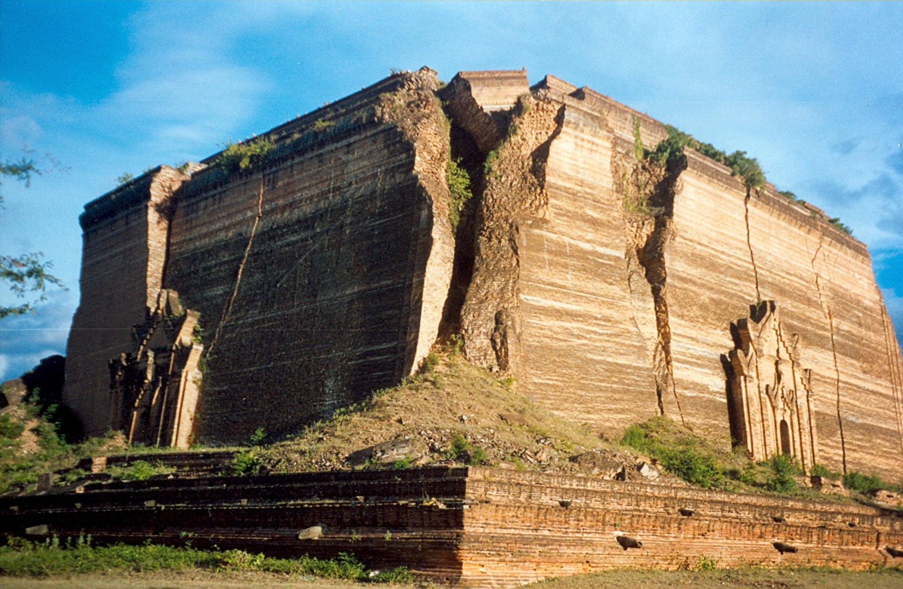 Ruins of the massive stupa of Mingun near Mandalay, Burma.
