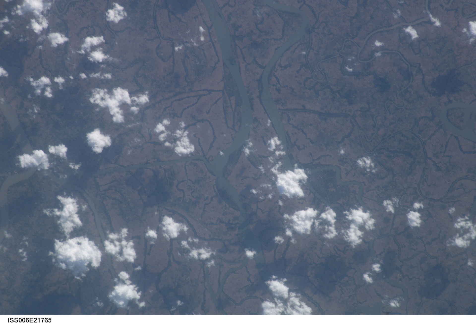 View of Myanmar taken during ISS Expedition 6.