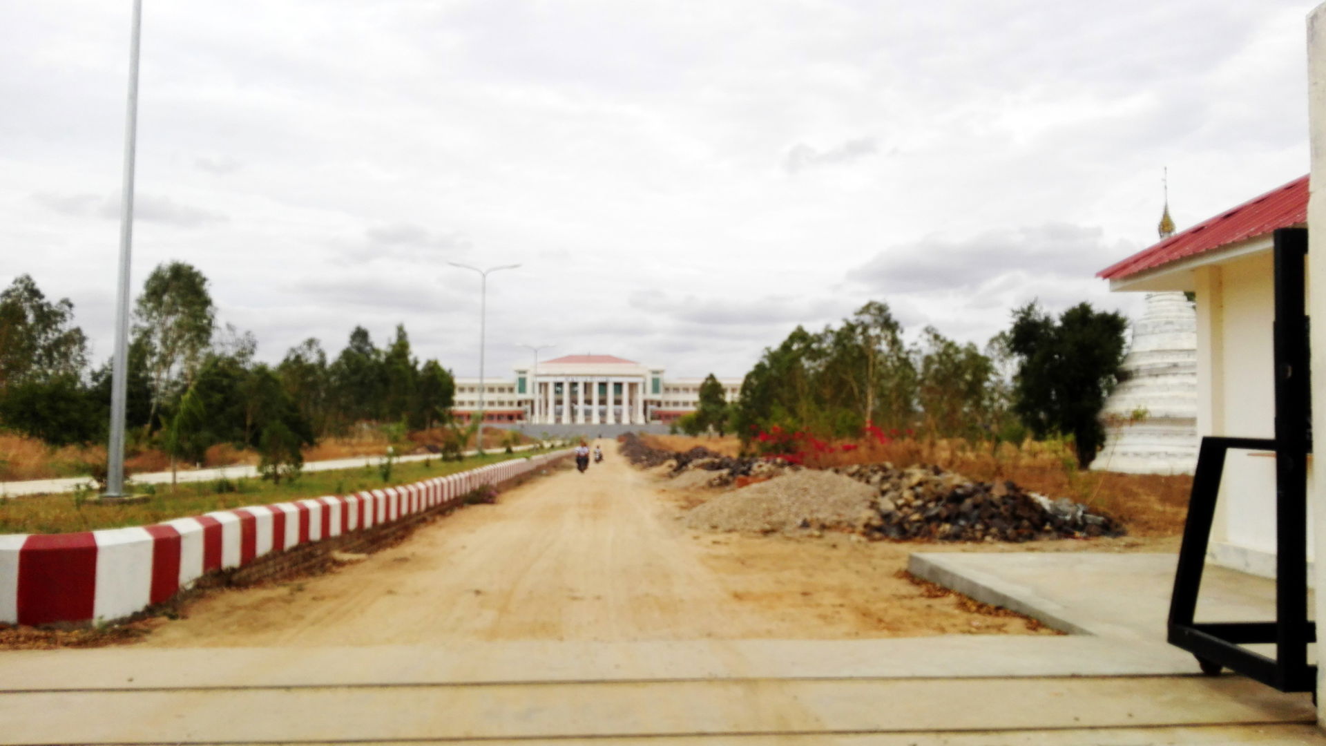 At the entrance of the computer university
of pakokku.