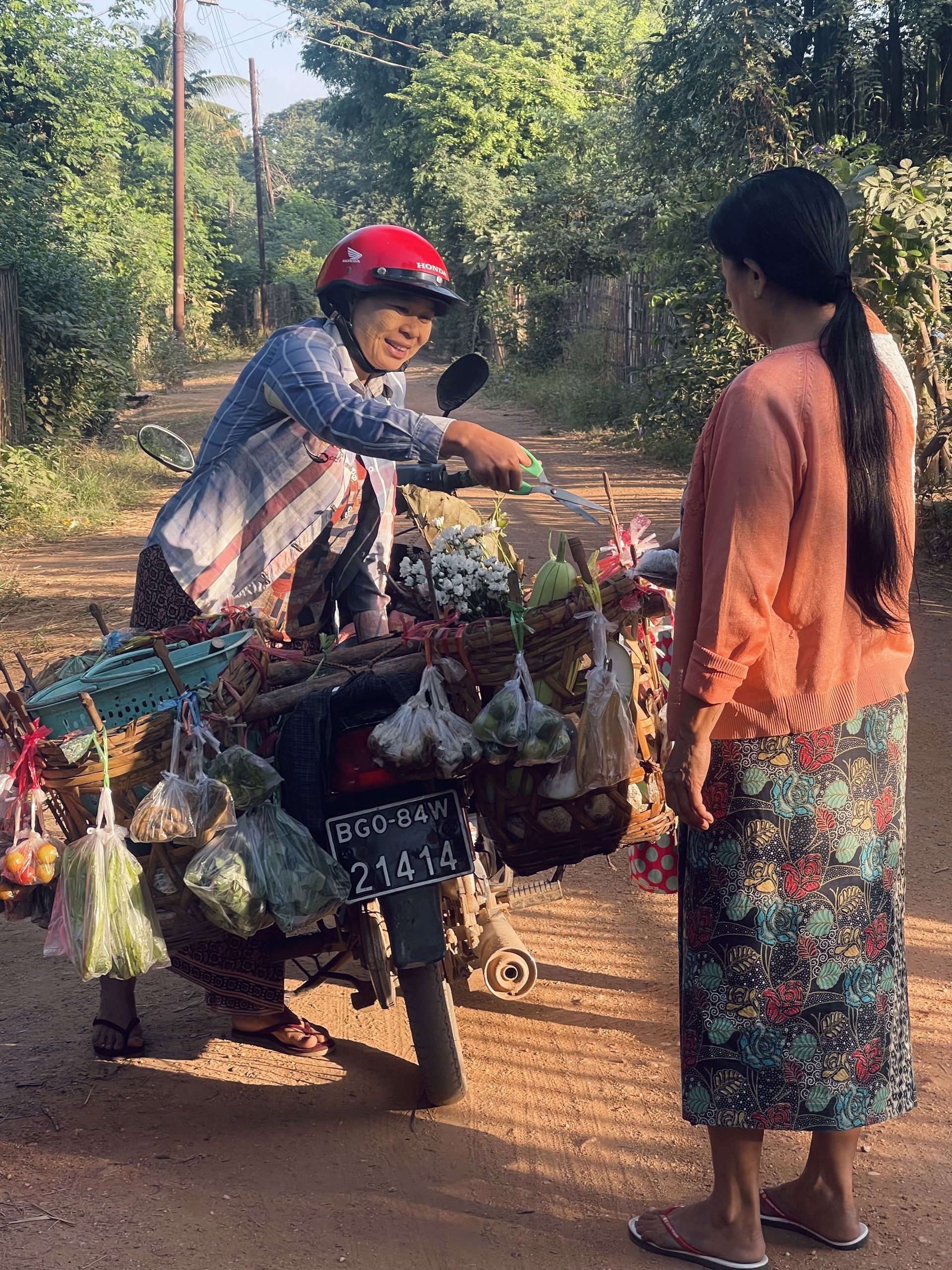 The Local grocery seller, selling variety of Vegetables and mea…