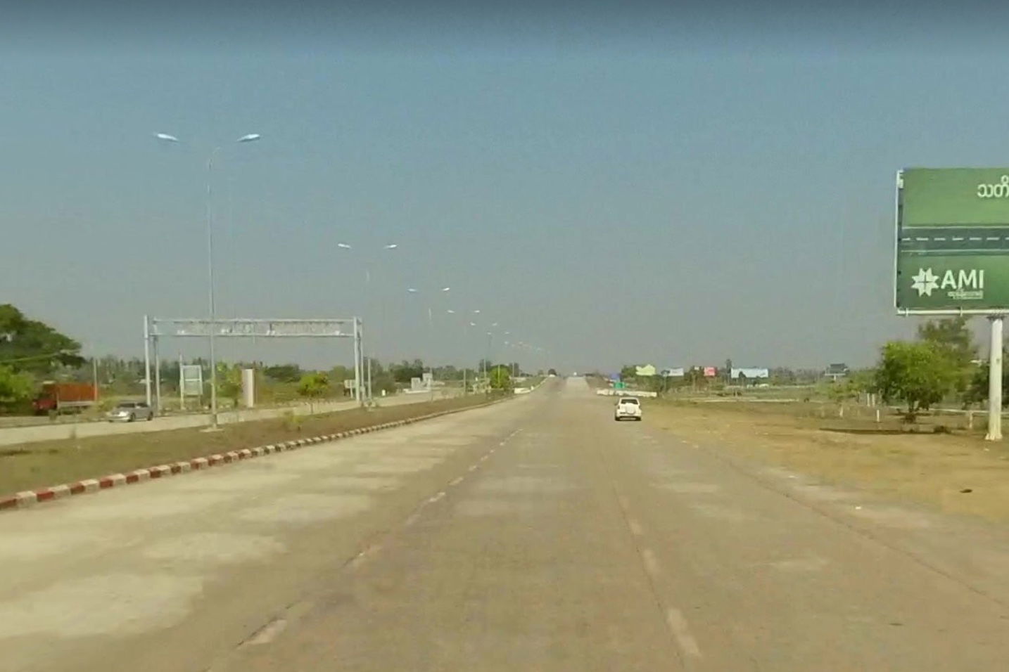 The Yangon-Mandalay Expressway at the Naypyidaw section.