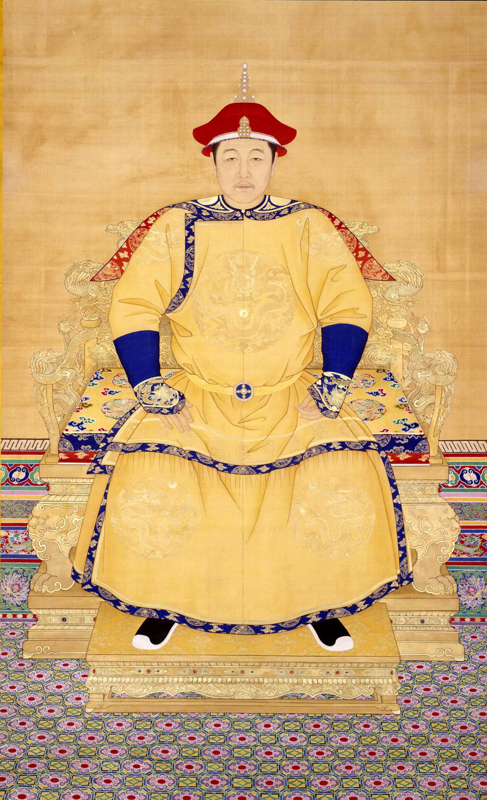 清 佚名 《清世祖顺治皇帝朝服像》
