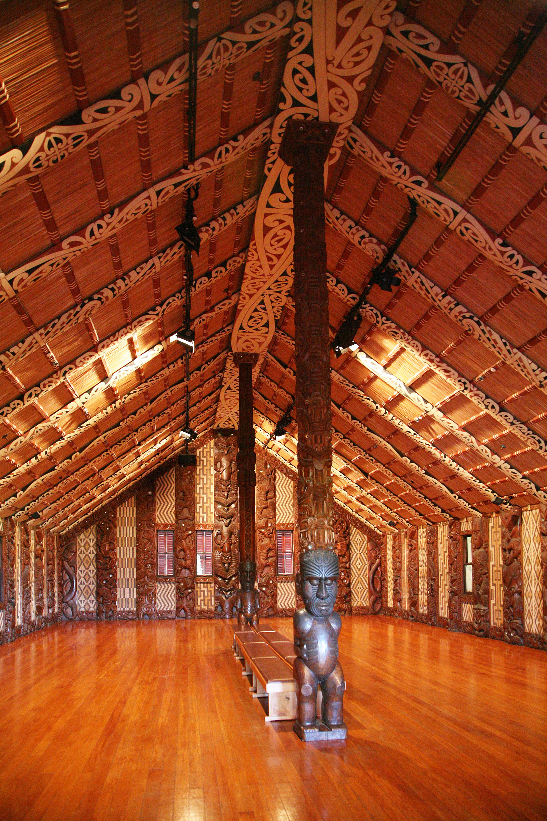 Māori meeting house (Māori marae) in the Waitangi Treaty Ground…