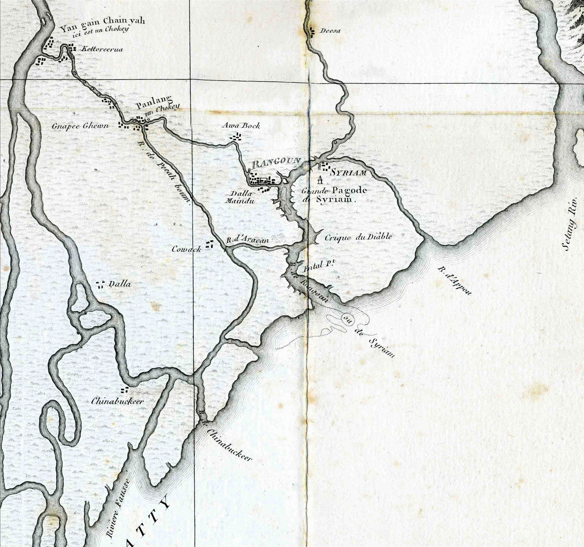 extrait de la carte de l'Irraouaddy. Dessinée en 1795, par Thom…