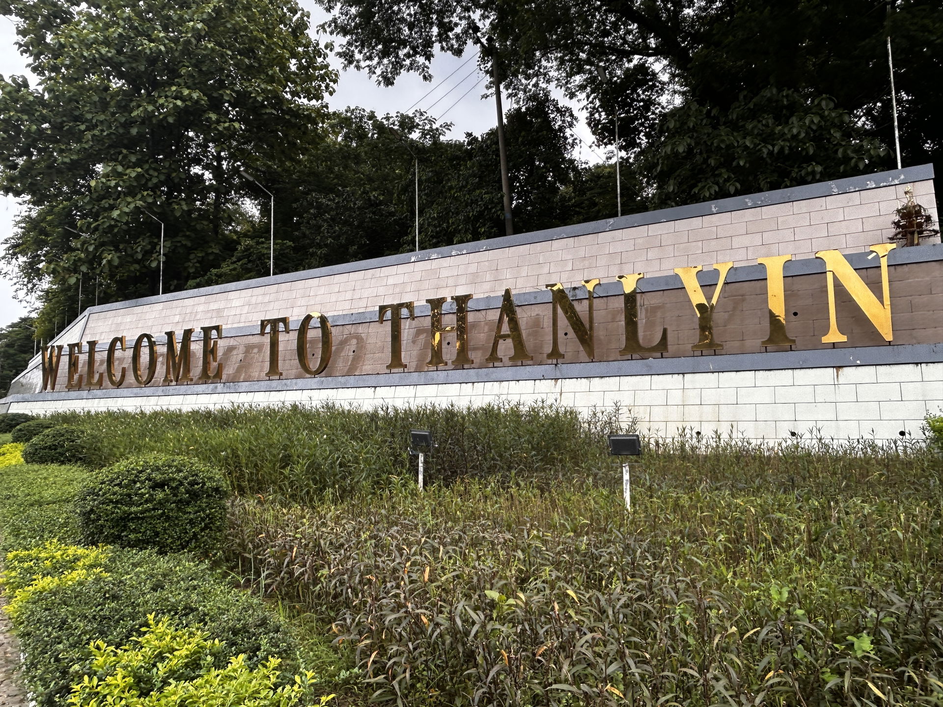 Welcome to Thanlyin sign, that welcomes you when you cross the …