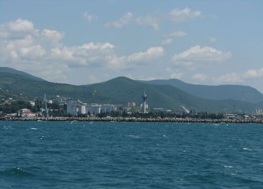 Вид на город Туапсе