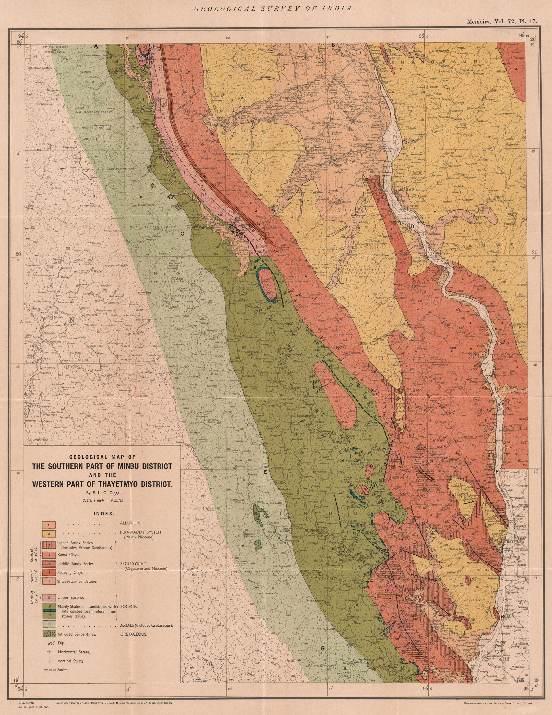 Map of the geology of Burma