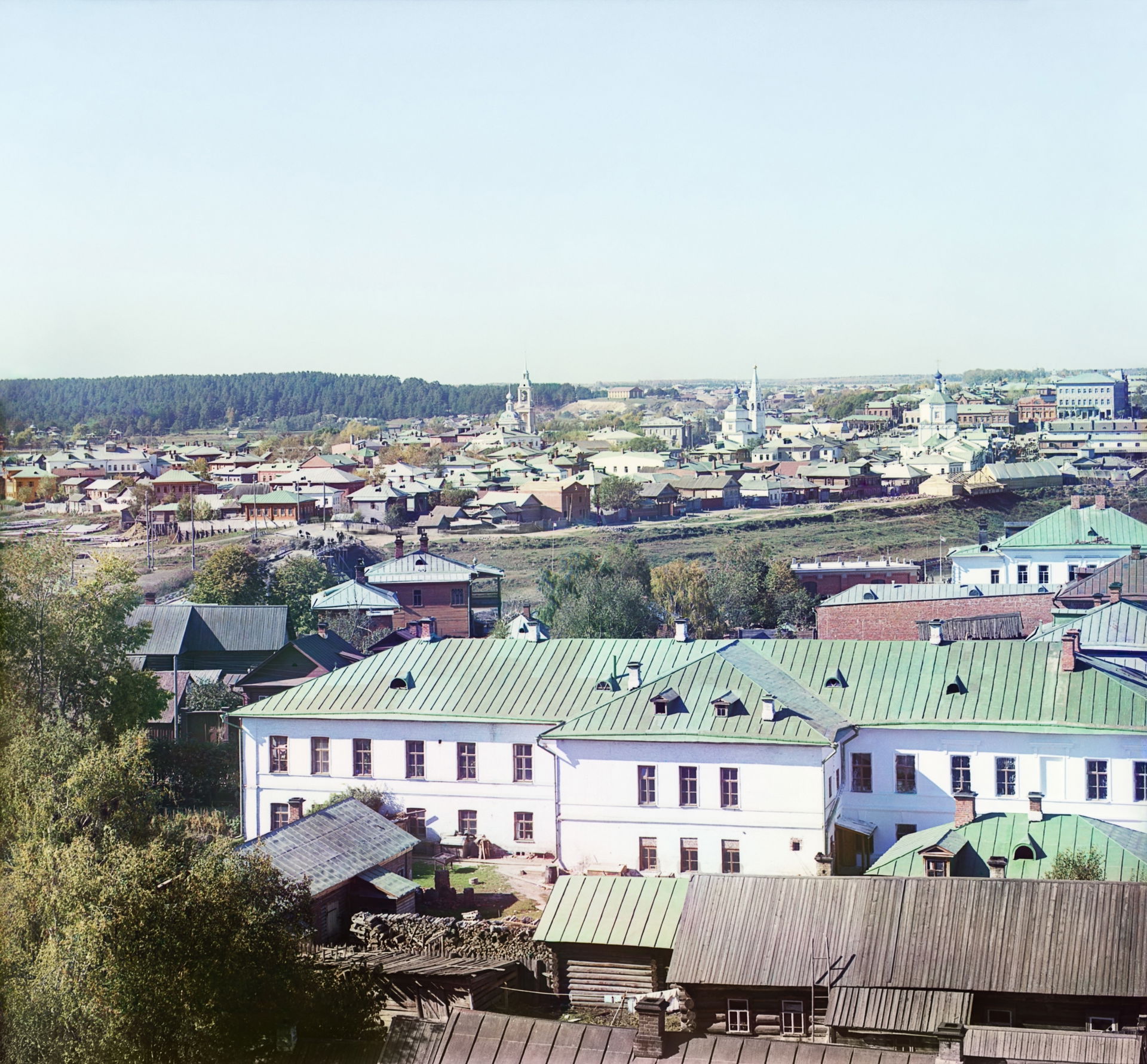 С. М. Прокудин-Горский. Вид на г. Кинешму с востока. [1910 год]…